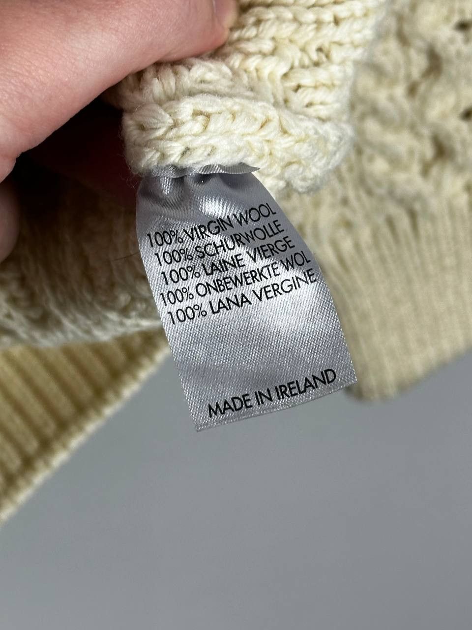 Vintage Irelandseye Sweater Cable Knit Fisherman Made in Ireland Size US S / EU 44-46 / 1 - 8 Thumbnail