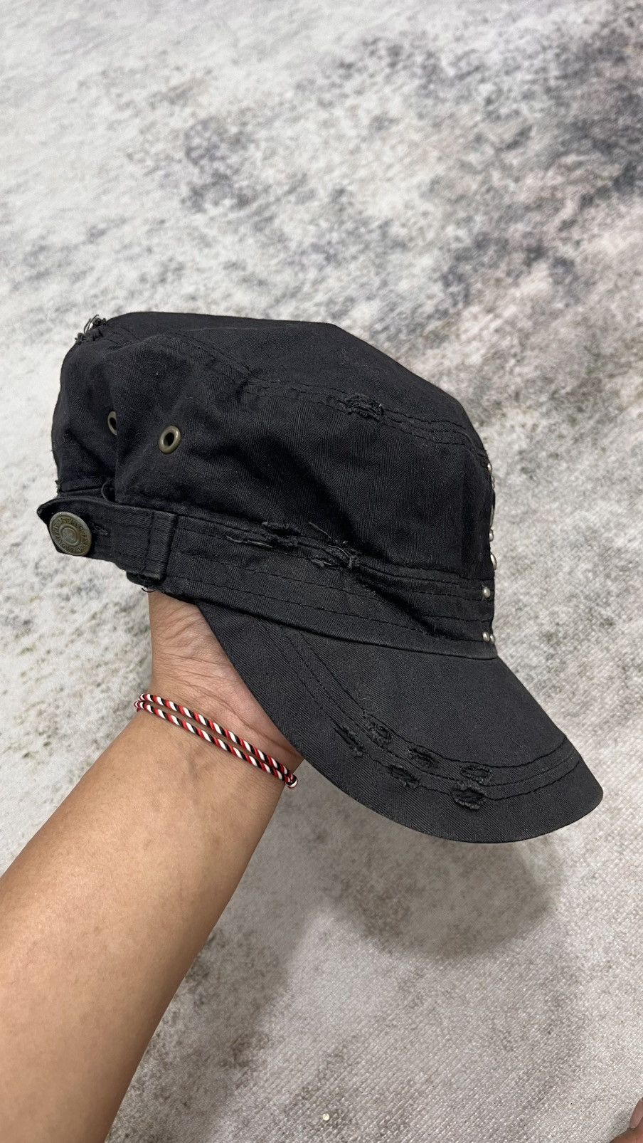 Japanese Brand Skull Punk Distressed Gothic Comando Hats Size ONE SIZE - 2 Thumbnail