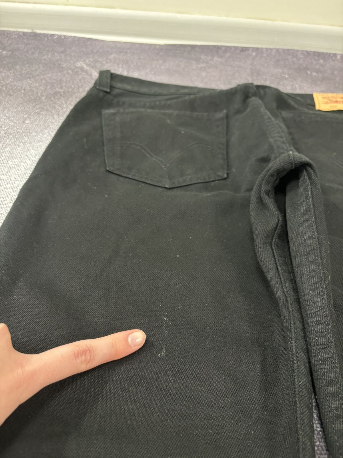 Levi's Vintage Levi’s 506 Men’s Straight Fit USA Black Denim Jeans Size US 36 / EU 52 - 6 Thumbnail