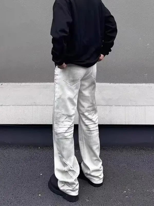 Japanese Brand Kitagawa x Han Dirty Washing Baggy Ripped Stacked Jean Size US 30 / EU 46 - 5 Thumbnail