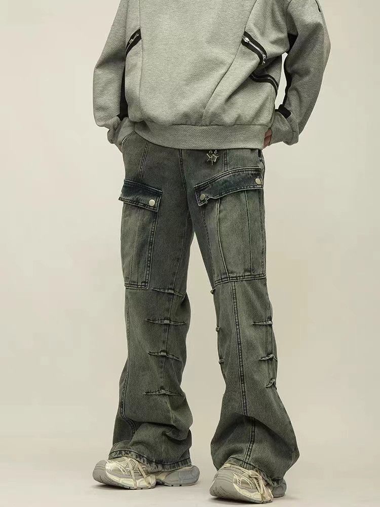 Japanese Brand × Jean Street hip hop washed baggy jeans Size US 32 / EU 48 - 1 Thumbnail
