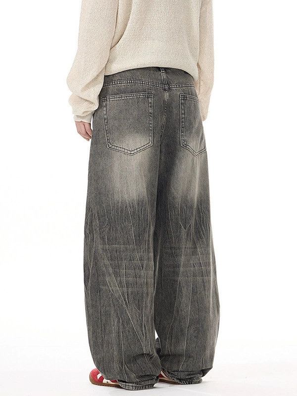 Vintage American retro distressed loose scimitar washed jeans Size US 32 / EU 48 - 4 Thumbnail
