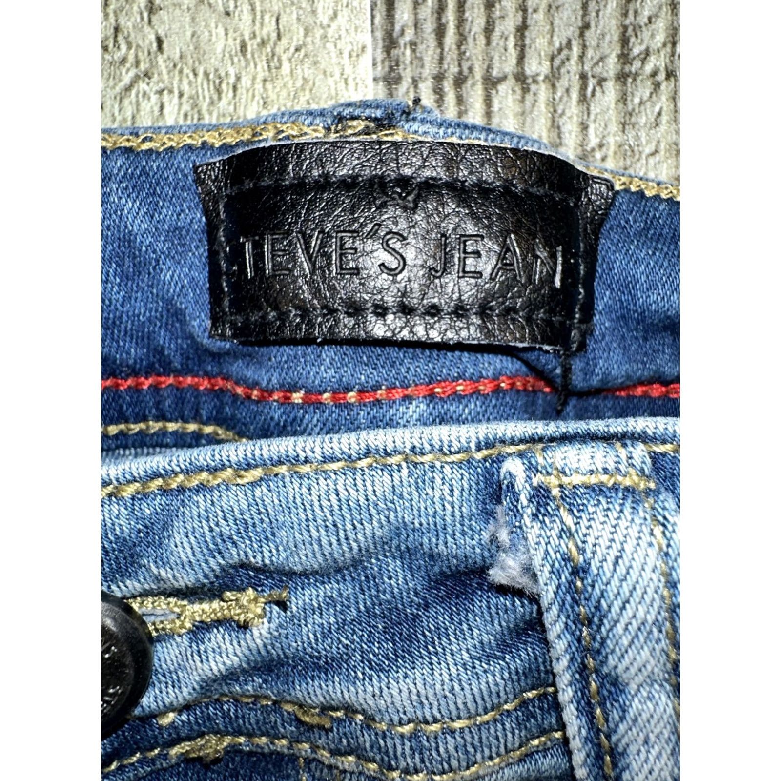 Vintage Steve's Jeans Shorts Mens 30 Blue Denim Medium Wash Shorts Classic 5-Pocket Button Closure Zipper Inseam 8" Flat Front Casual Travel Size US 30 / EU 46 - 2 Thumbnail