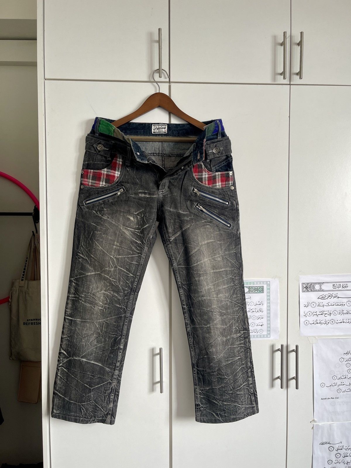 Vintage VINTAGE🔥🔥PATINA SKATEGANG DOUBLE WAIST WASHED BLACK 32X28 Size US 32 / EU 48 - 2 Thumbnail