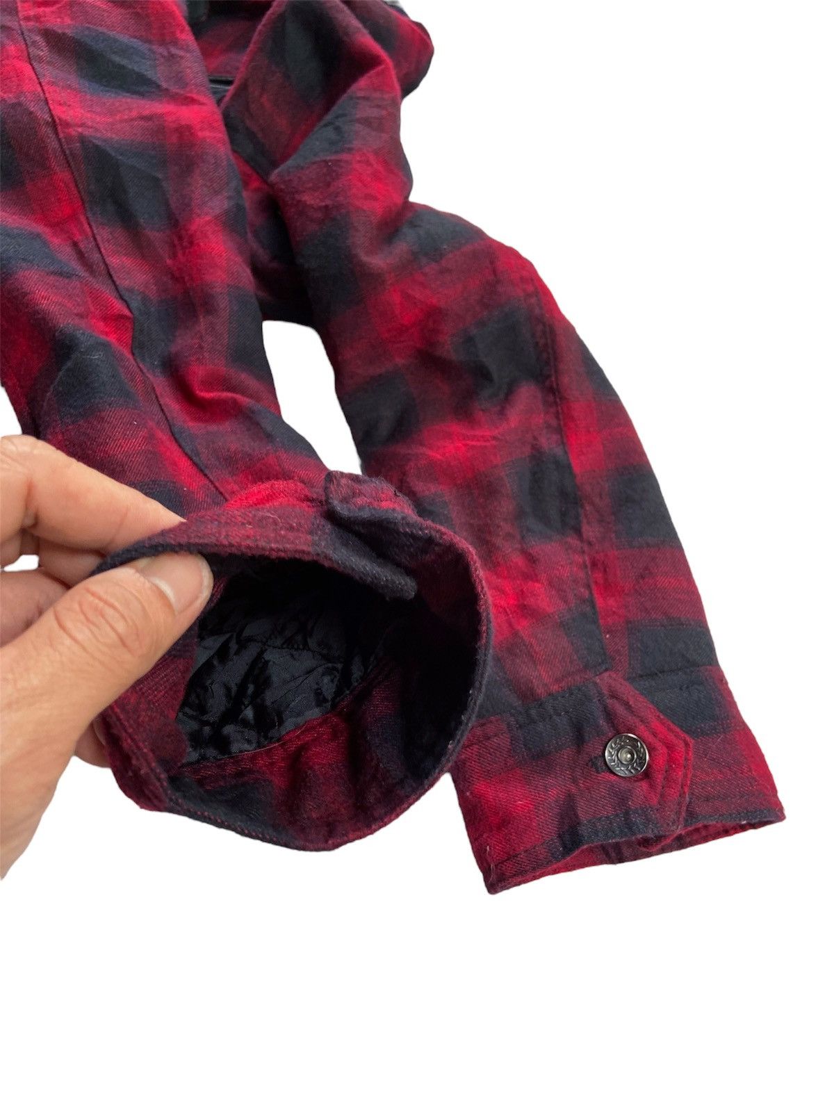 Japanese Brand DOUBLE DOCUS PLAID FAUX FUR ZIP JACKET Size US M / EU 48-50 / 2 - 9 Thumbnail