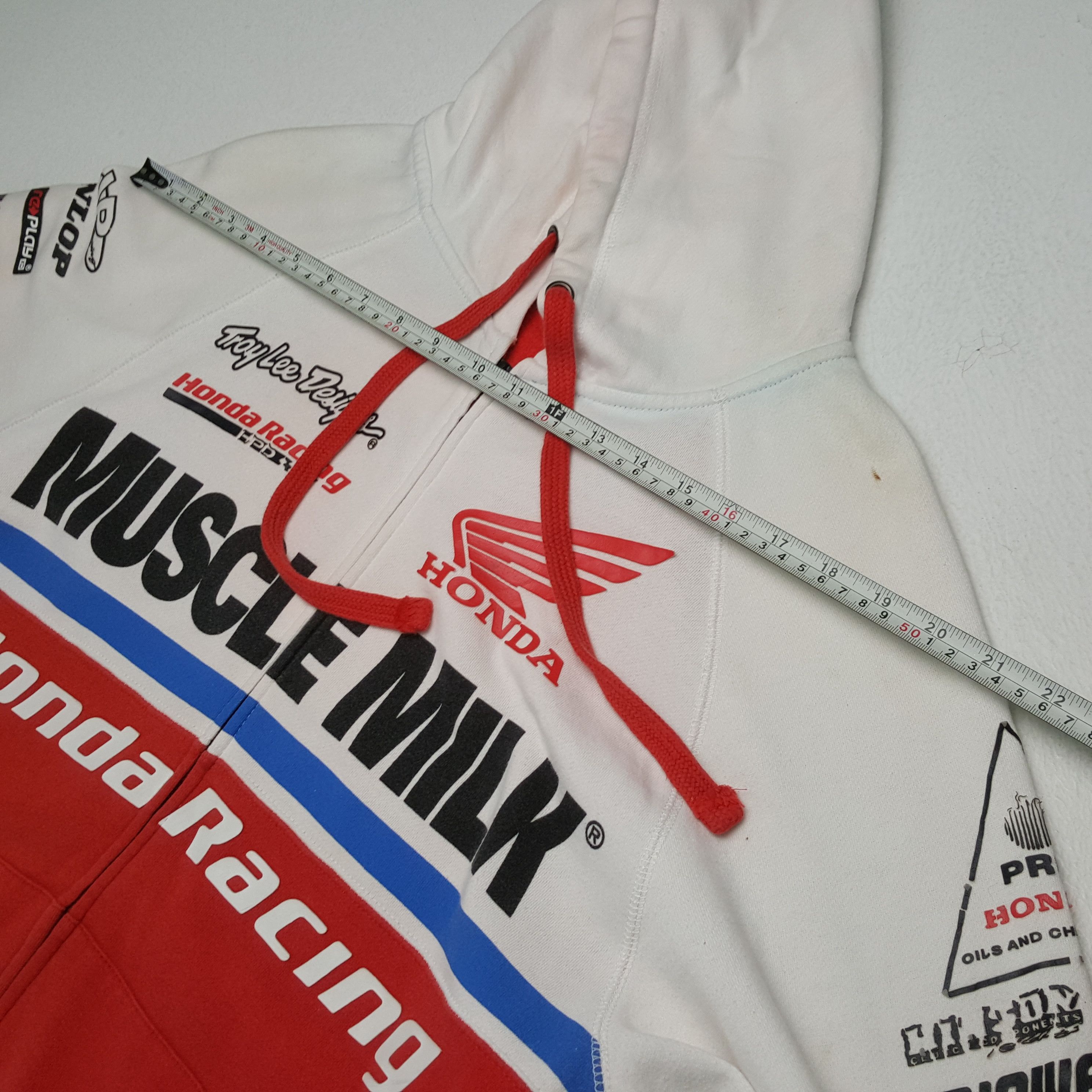 Honda × Vintage HRC HONDA Racing MUSCLE MILK Japanese Brand Zipper Hoodies Size US M / EU 48-50 / 2 - 5 Thumbnail