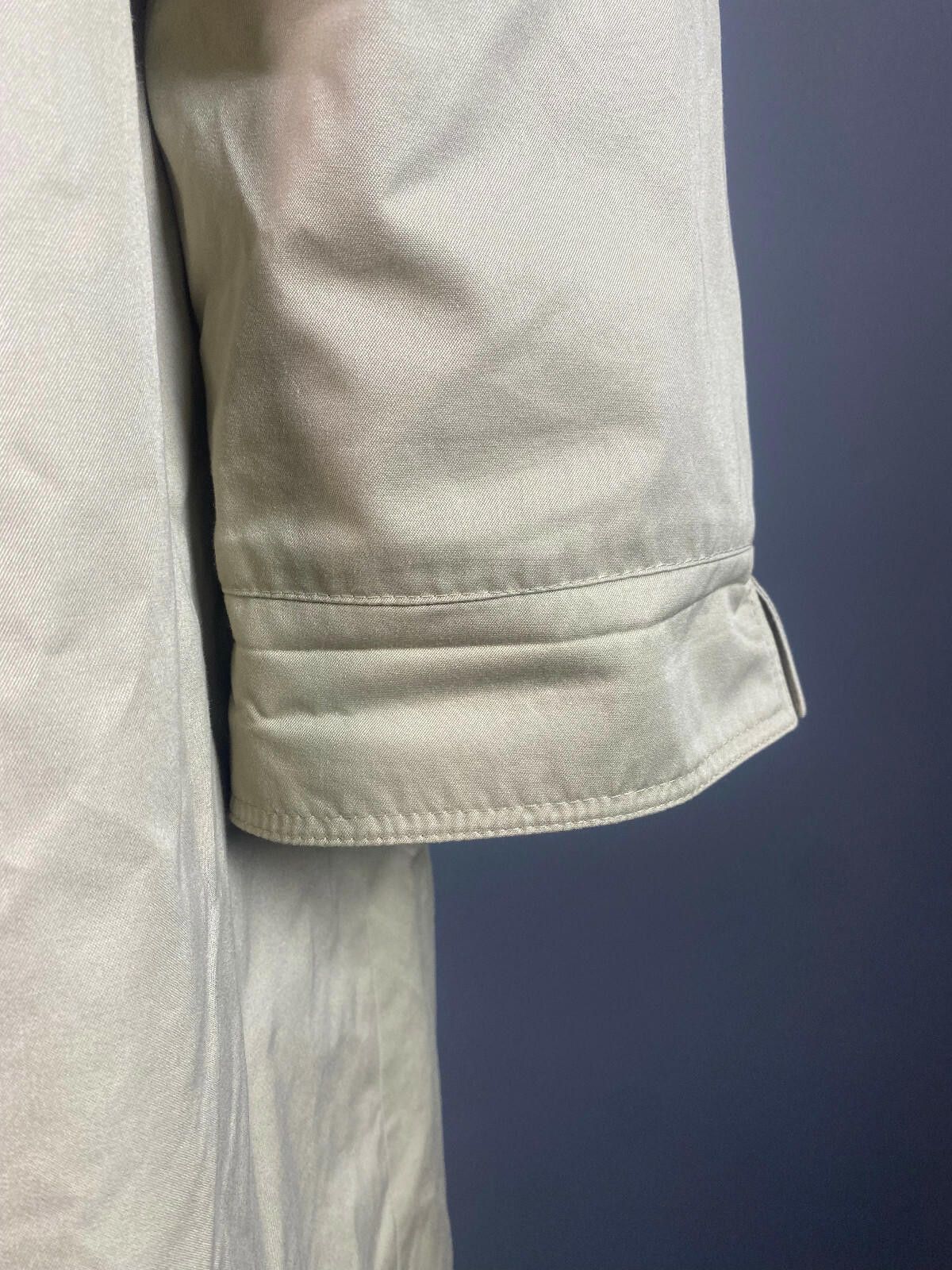 Designer Ladies Hensel & Mortensen Ivory Button Down Trench Coat Size L / US 10 / IT 46 - 8 Thumbnail