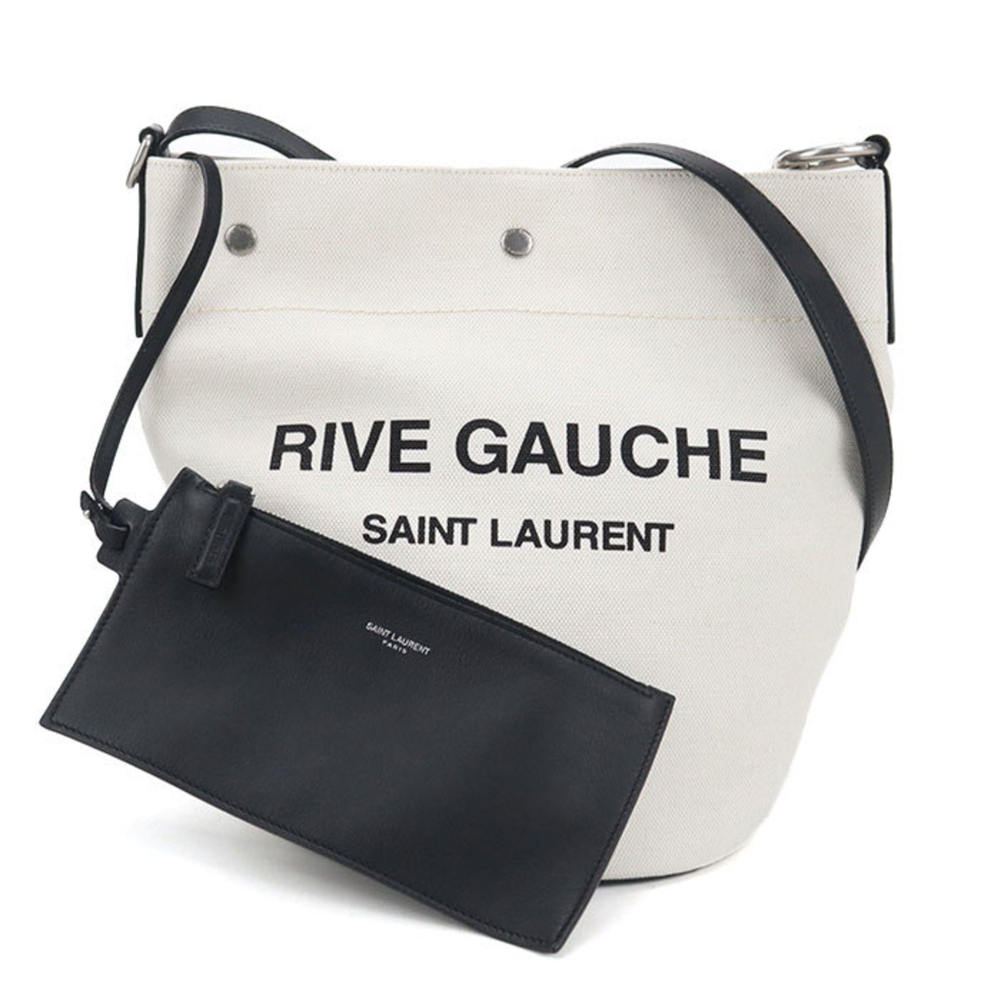 Saint Laurent Paris SAINT LAURENT Shoulder Bag 669299 FAAAZ 9024 Bucket 2-Way Rive Gauche Women's White Size ONE SIZE - 1 Thumbnail