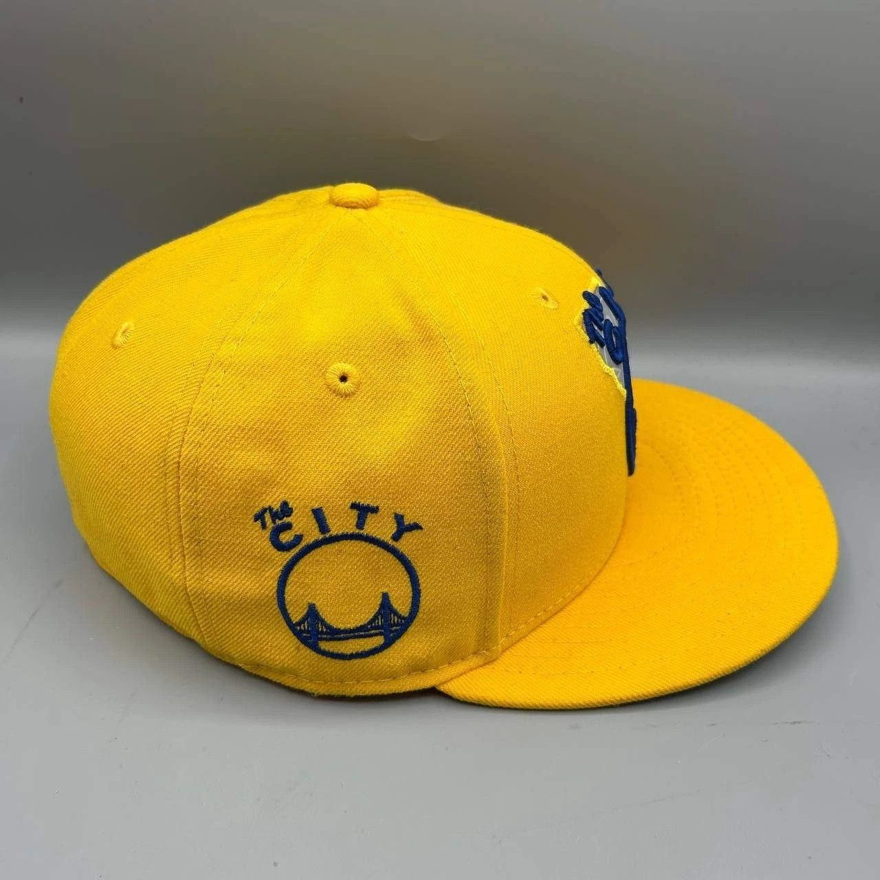 New Era Golden State Warriors GSW Hat Men 7 1/4 Yellow NBA Fitted Size ONE SIZE - 7 Thumbnail