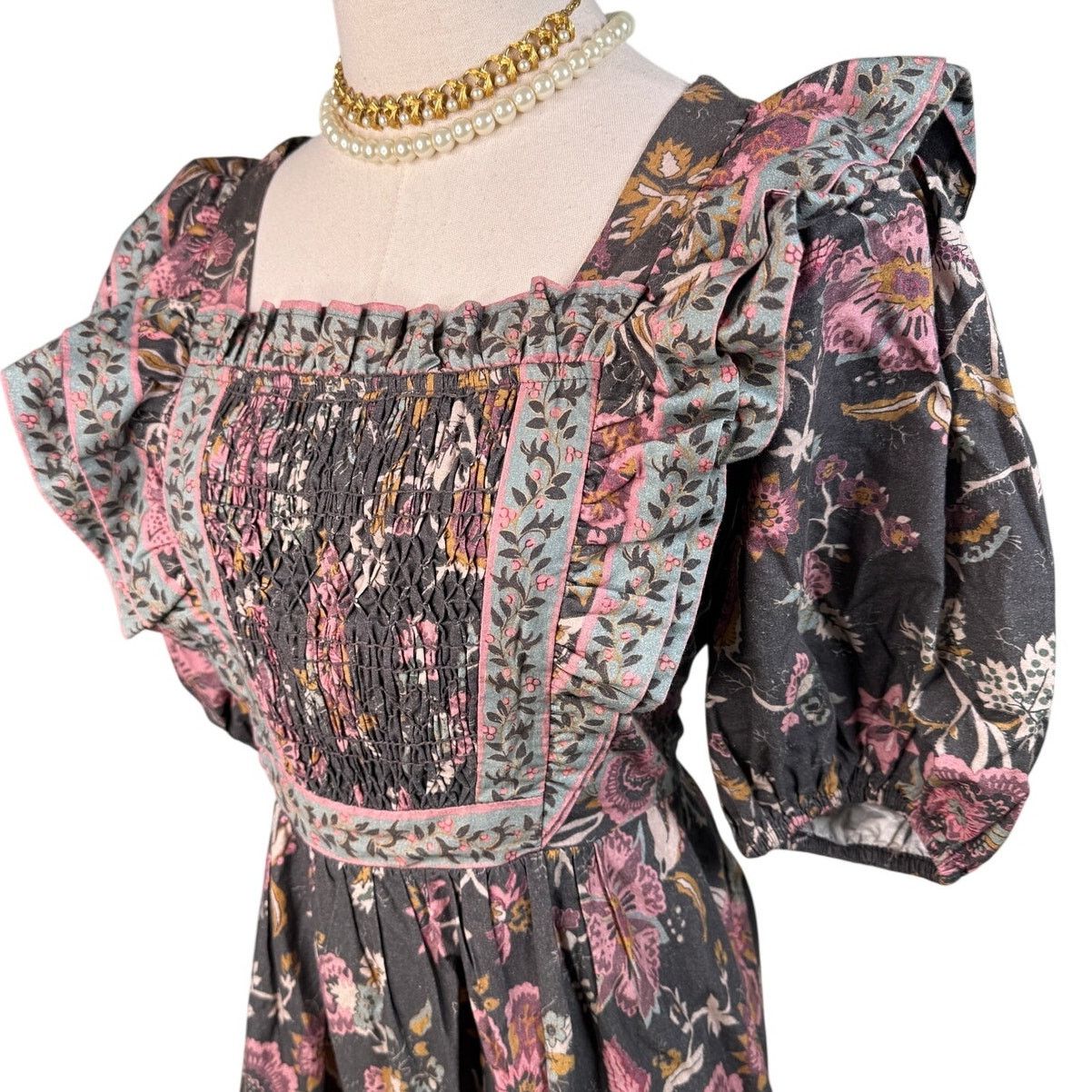 Sea New York Sea New York Tess Cotton Midi Dress Black Floral size 00 XS Size XXS / US 00 / IT 34 - 8 Thumbnail