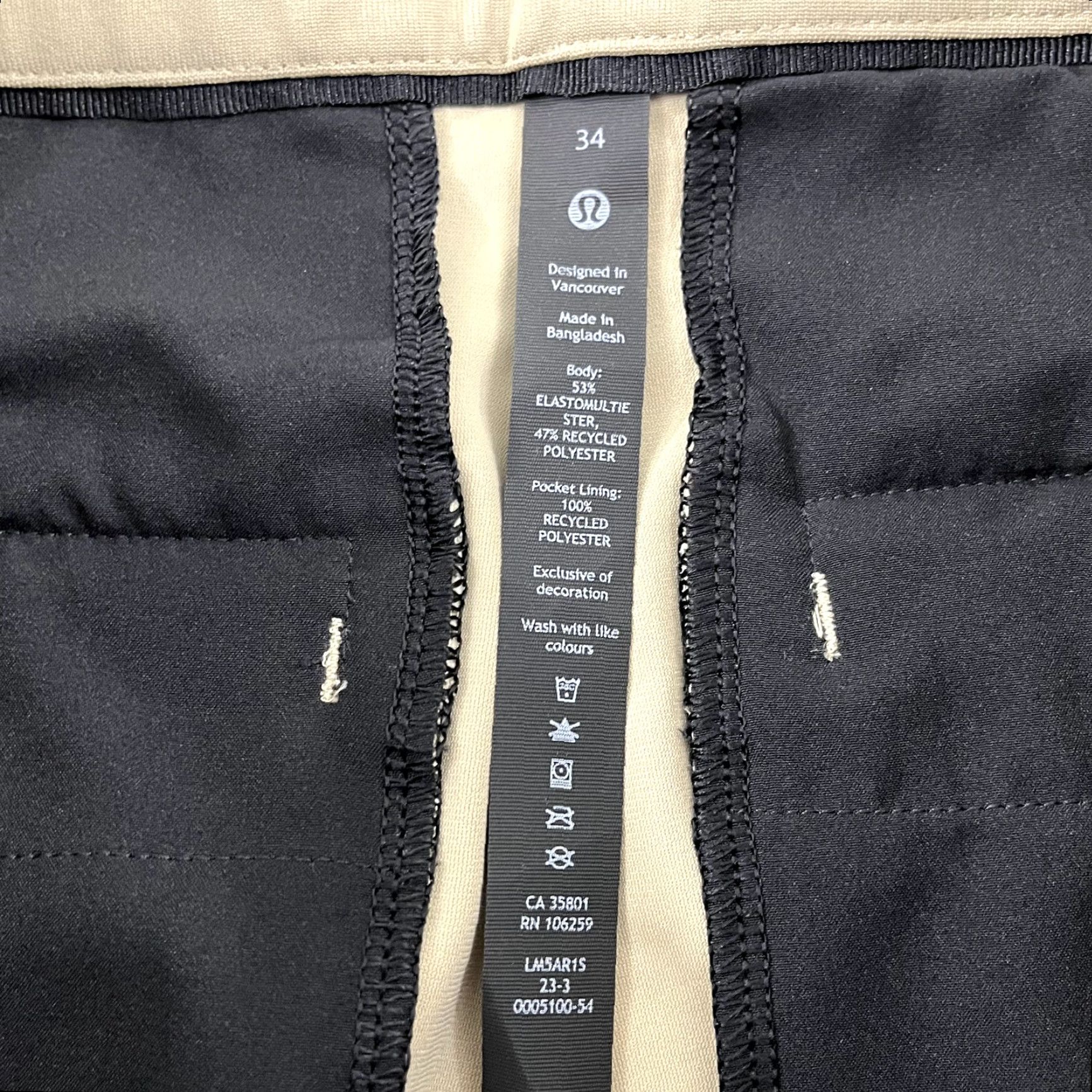 Lululemon LULULEMON Pants Mens 34 x 26.5" Short ABC Classic 5-Pocket Travel Lifestyle Golf Brown Mens Size US 34 / EU 50 - 2 Thumbnail
