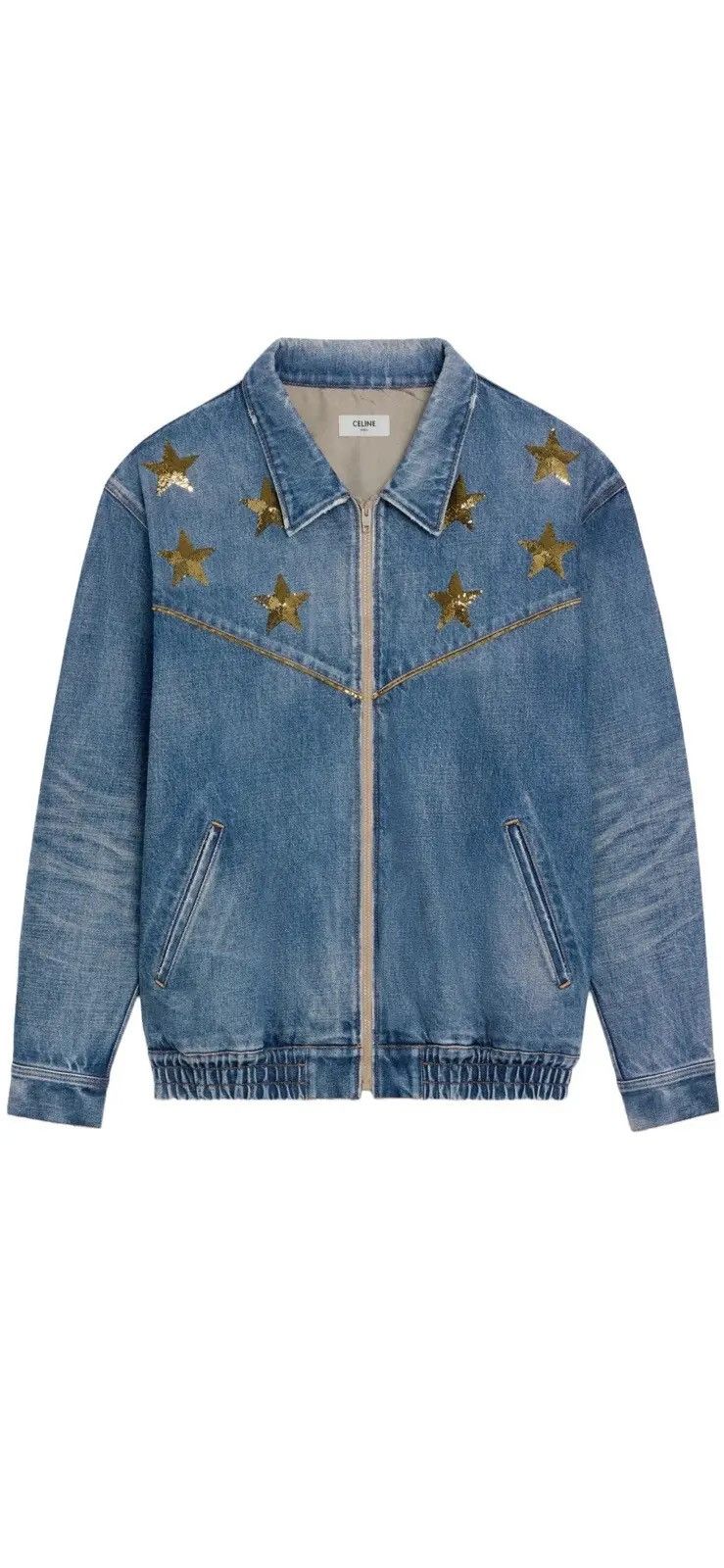 Celine SS22 Celine embroidered star denim jacket union wash XL Size US XL / EU 56 / 4 - 3 Thumbnail