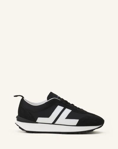 Lanvin os11x0526 Bumpr Nylon and Suede Sneakers in Black/White Size US 7 / IT 37 - 1 Thumbnail