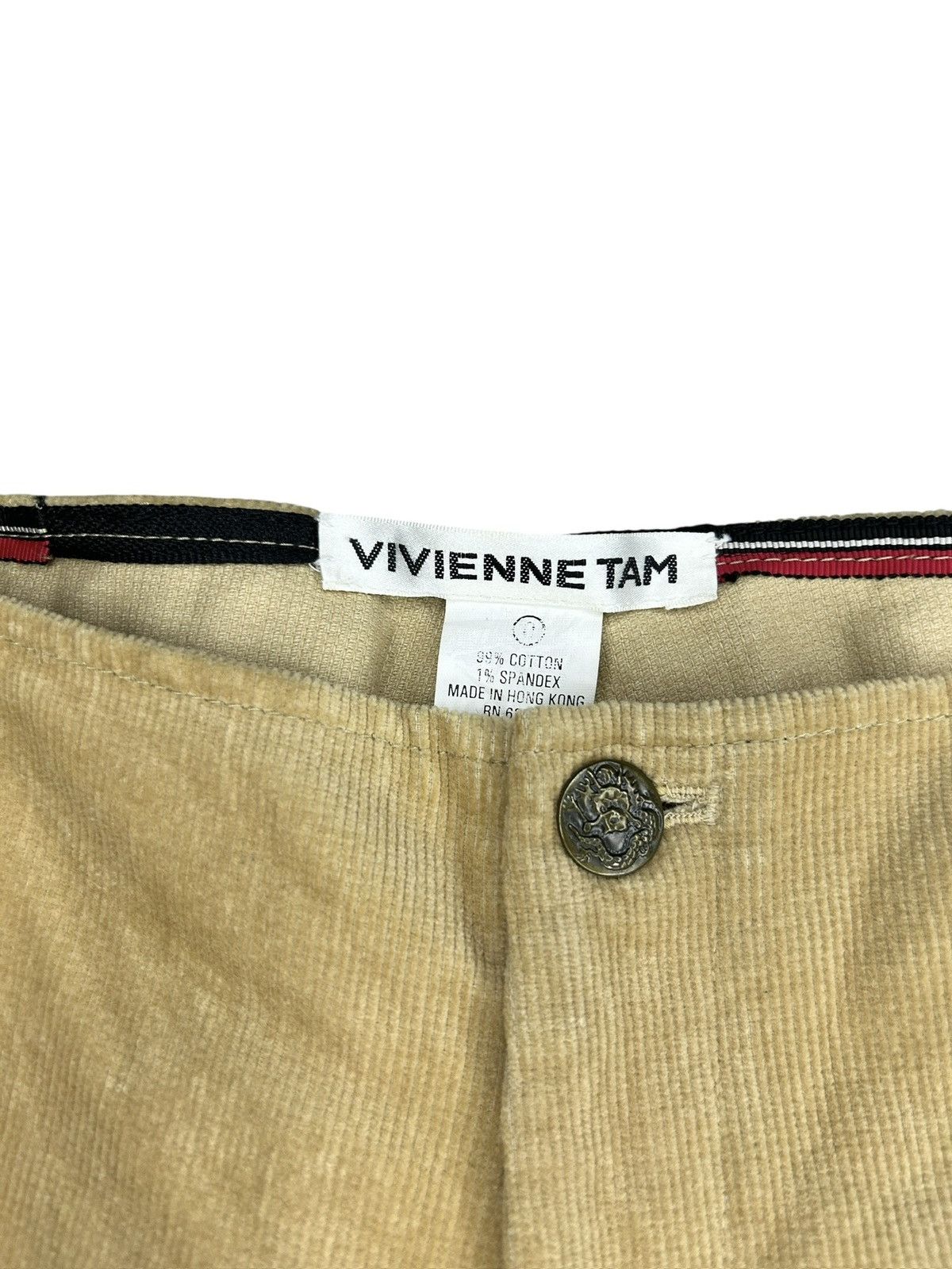 Vivienne Tam 00s Embroidered Corduroy Trousers Size 25" / US 0 / IT 36 - 3 Thumbnail