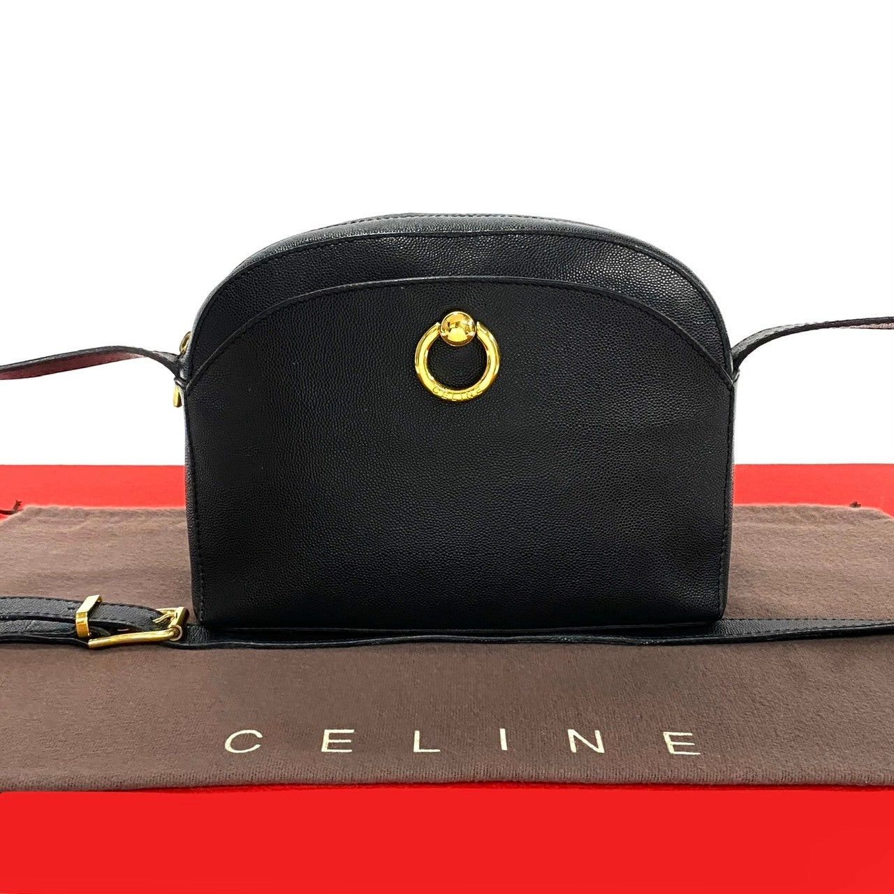 Celine Celine Shoulder Bag Black Leather Size ONE SIZE - 1 Thumbnail