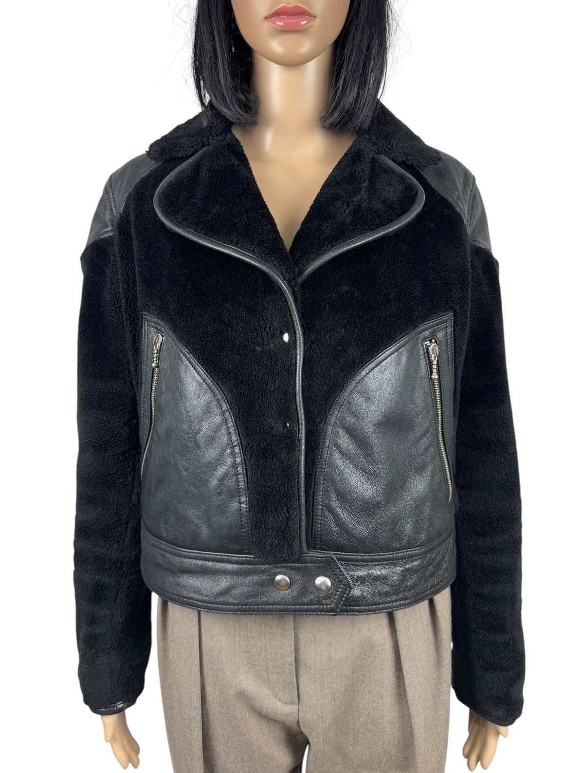 Allsaints All Saints Zola Lux Jacket Sheep Leather Teddy size US6 UK10 Size M / US 6-8 / IT 42-44 - 2 Thumbnail