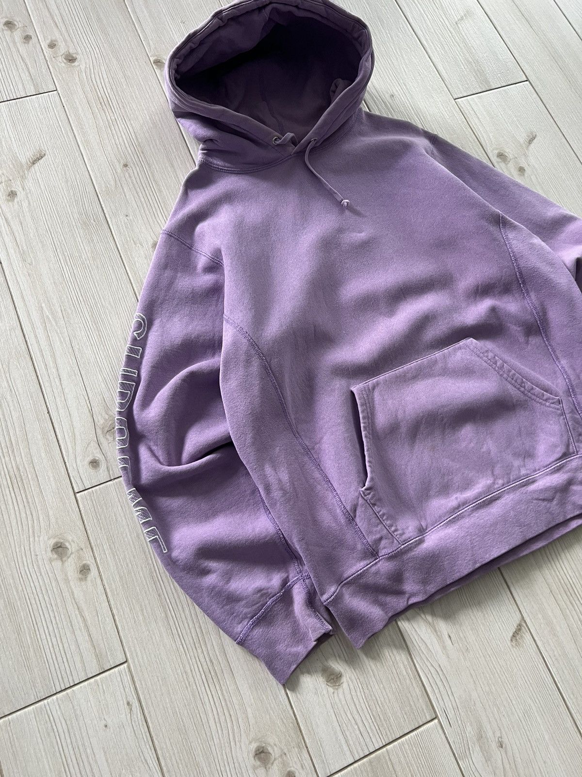 Supreme Supreme Sleeve Embroidery Hooded Sweatshirt Violet Medium Size US M / EU 48-50 / 2 - 2 Thumbnail