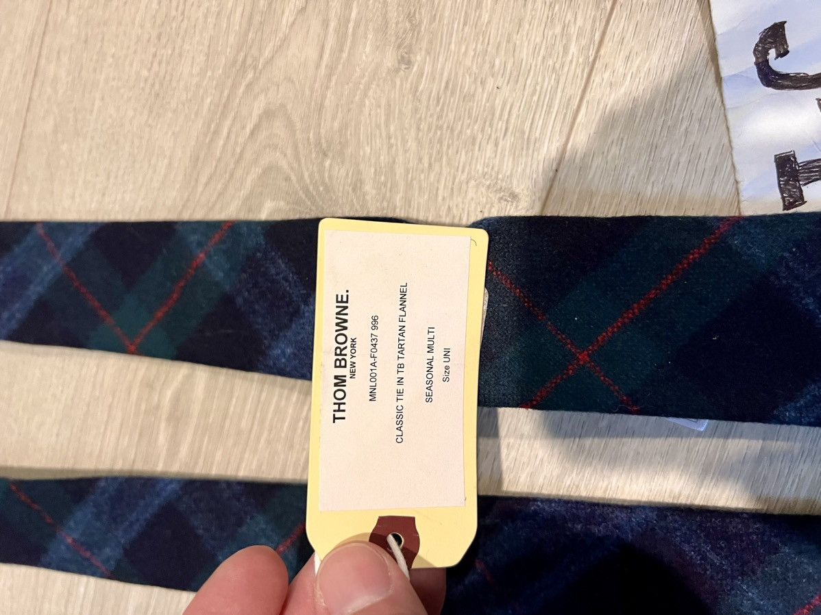 Thom Browne Thom Browne Slim Tartan Flannel Tie Wool Cashmere Italy Size ONE SIZE - 6 Thumbnail