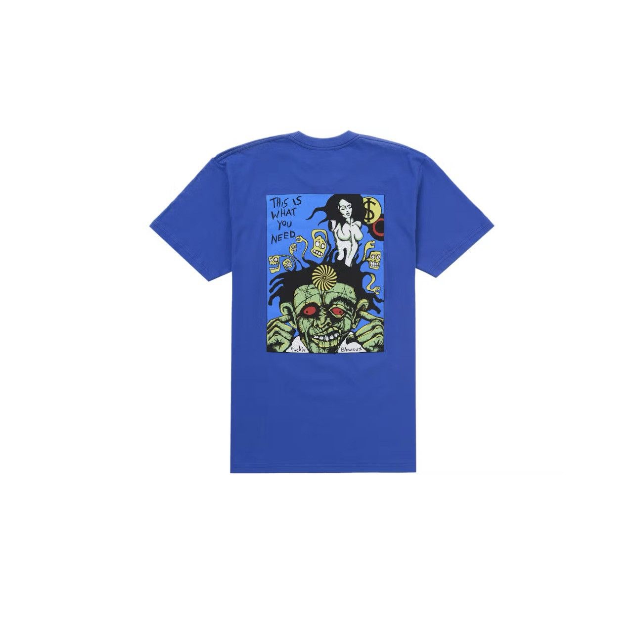 Supreme Supreme Fuckin Blowout Rob Zombie Tee Royal Blue size: XL Size US XL / EU 56 / 4 - 2 Thumbnail