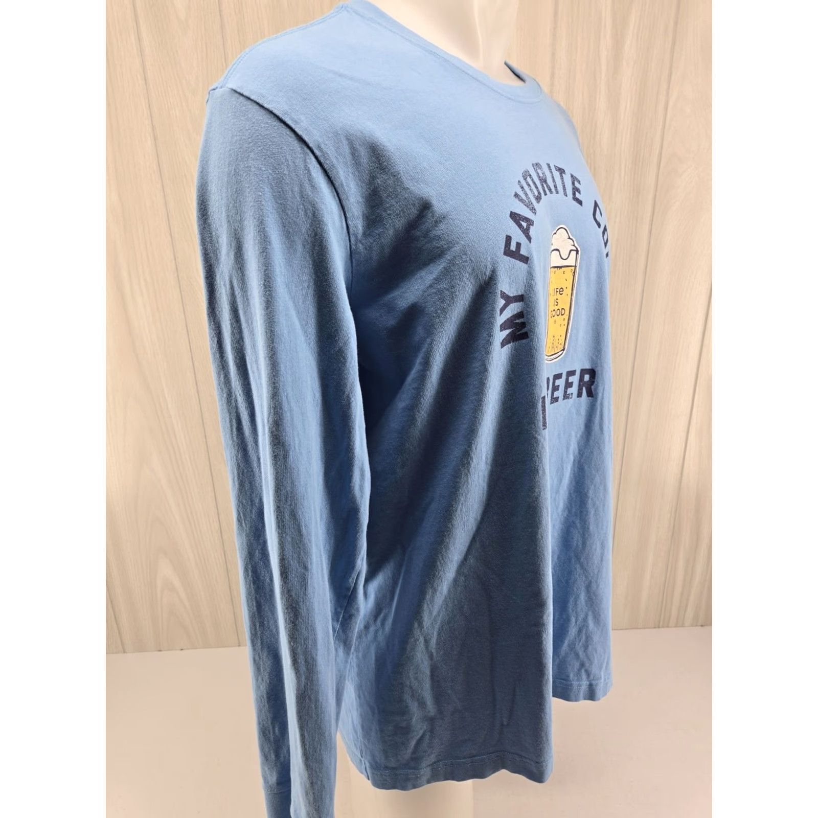 Life is Good Life is Good Crusher Long Sleeve T Shirt Large "My Favorite Color Is Beer" Men Shirt Blue XS? Size US L / EU 52-54 / 3 - 6 Thumbnail