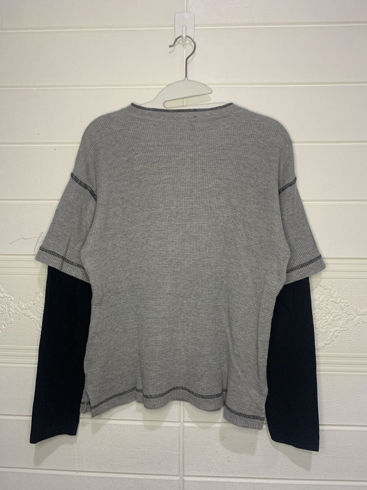 Japanese Brand Pract.S Distressed Button Double Layers Long Sleeve Size US M / EU 48-50 / 2 - 3 Thumbnail