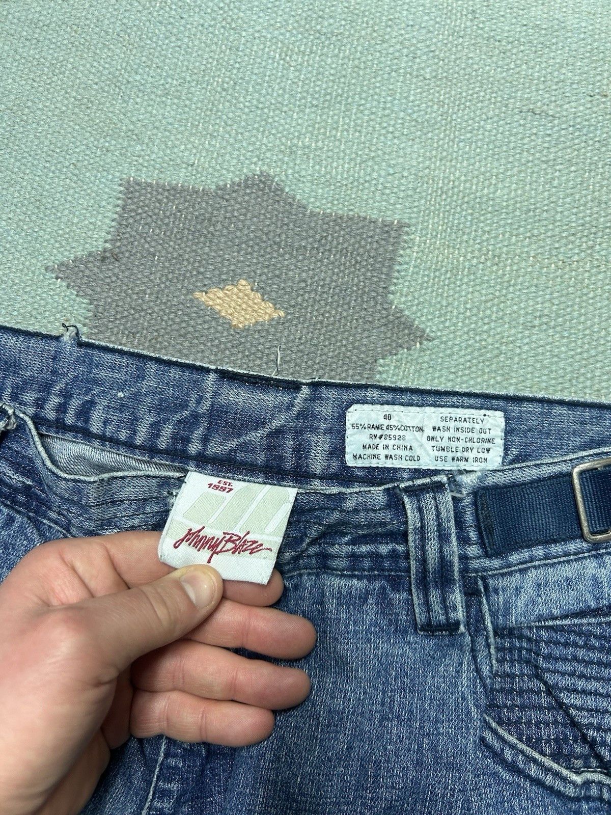Vintage y2k baggy jeans Johnny blaze distressed wide patched 38x32 Size US 38 / EU 54 - 6 Thumbnail