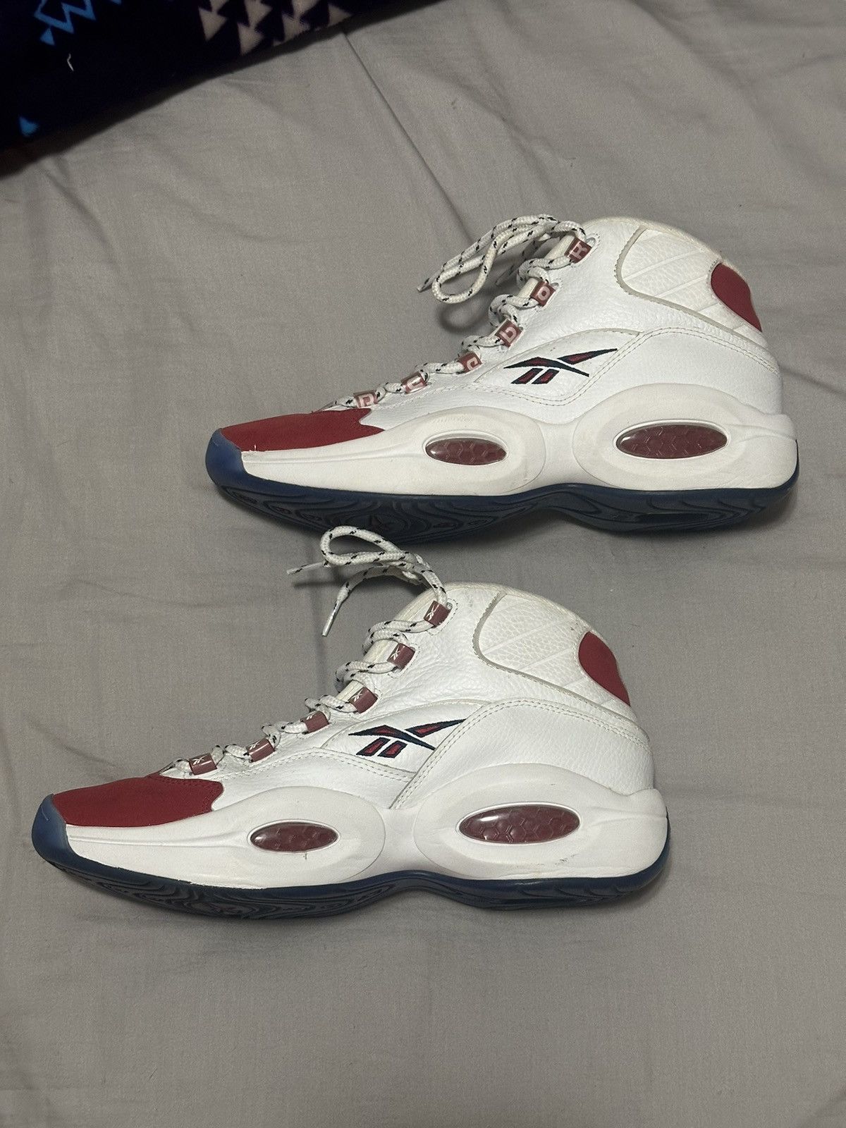 Reebok “The Question” red toe men’s size 10 Size US 10 / EU 43 - 1 Thumbnail