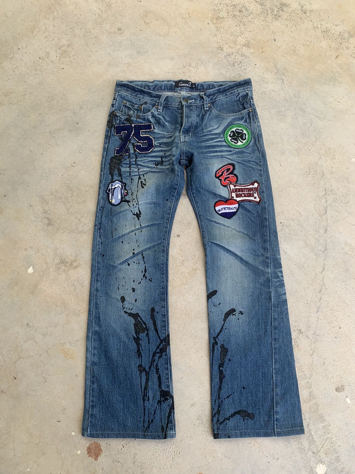 Cavaria Patches Jeans Pants