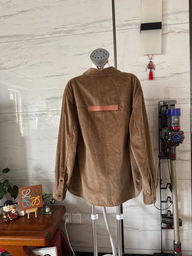 Loewe LOEWE Cotton jersey shirt jacket coat, light caramel Size XL / US 12-14 / IT 48-50 - 2 Thumbnail