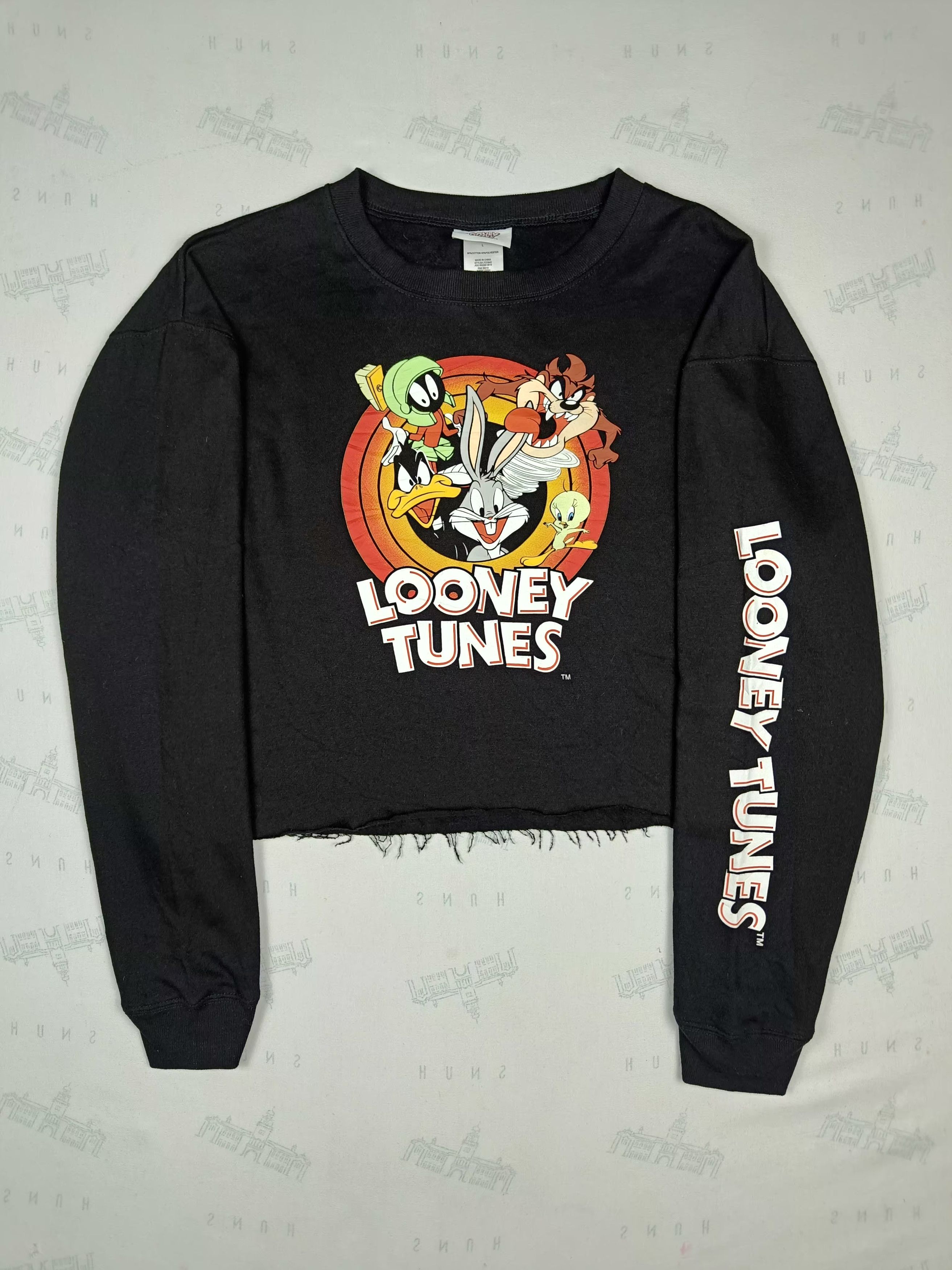 Cartoon Network LOONEY TUNES CARTOON CROP TOP SWEATSHIRT Size US L / EU 52-54 / 3 - 2 Thumbnail