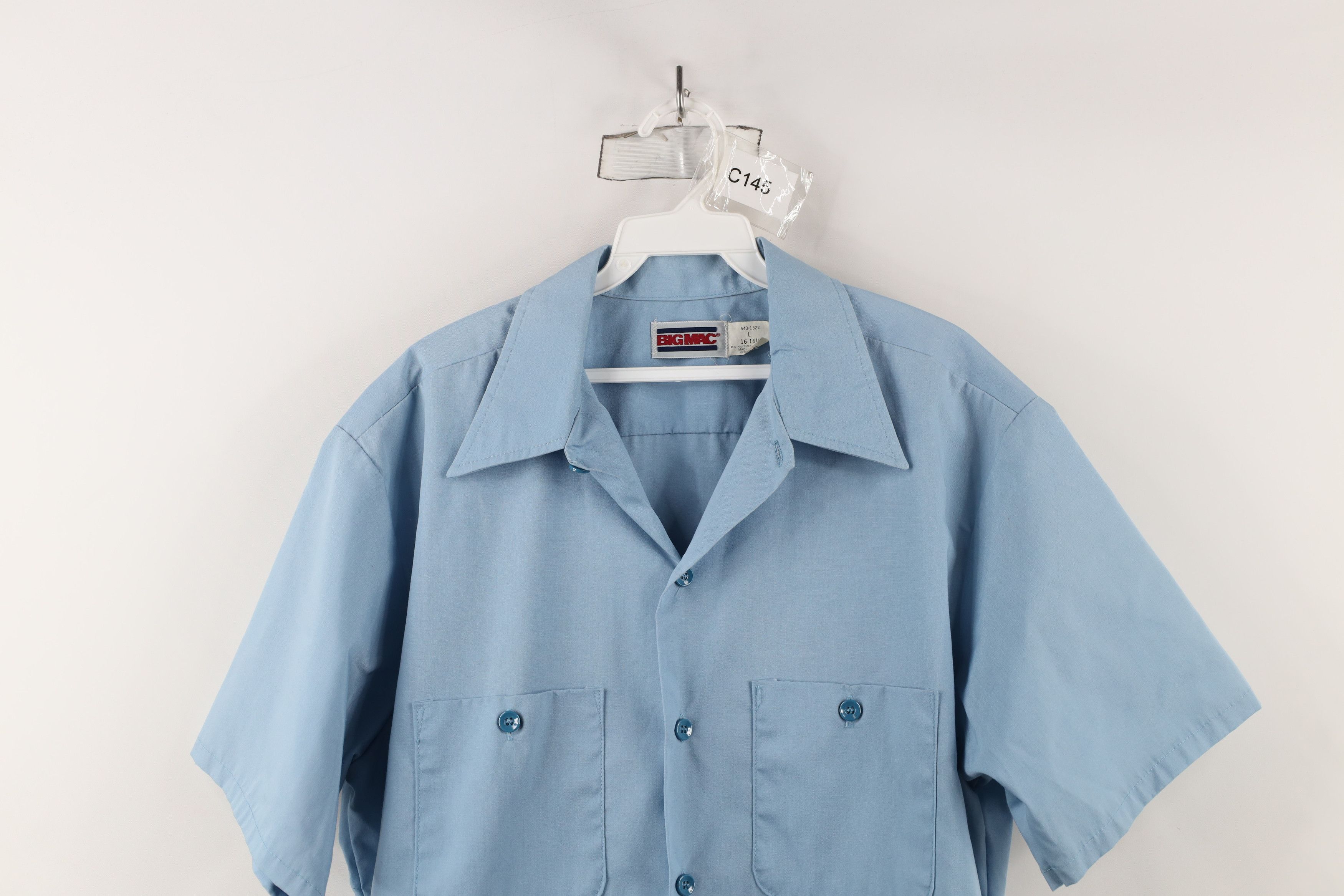 Big Mac × Vintage Vintage 70s Big Mac Workwear Mechanic Short Sleeve Shirt USA Size US L / EU 52-54 / 3 - 2 Thumbnail
