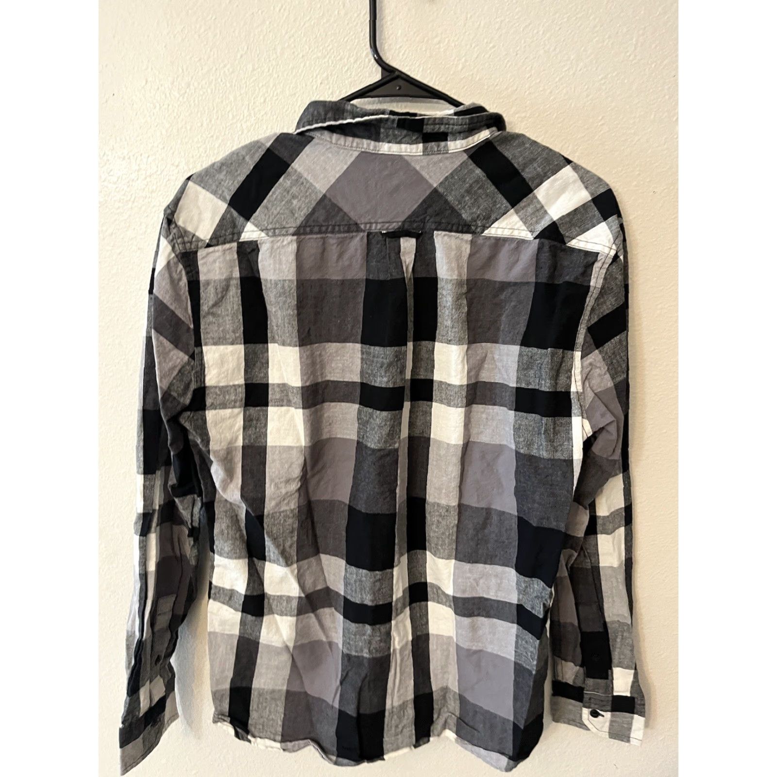 Levi's Levis Mens Shirt Black Plaid Button Up Easy Care Lightweight Collared Long Sleeve M Size US M / EU 48-50 / 2 - 3 Thumbnail