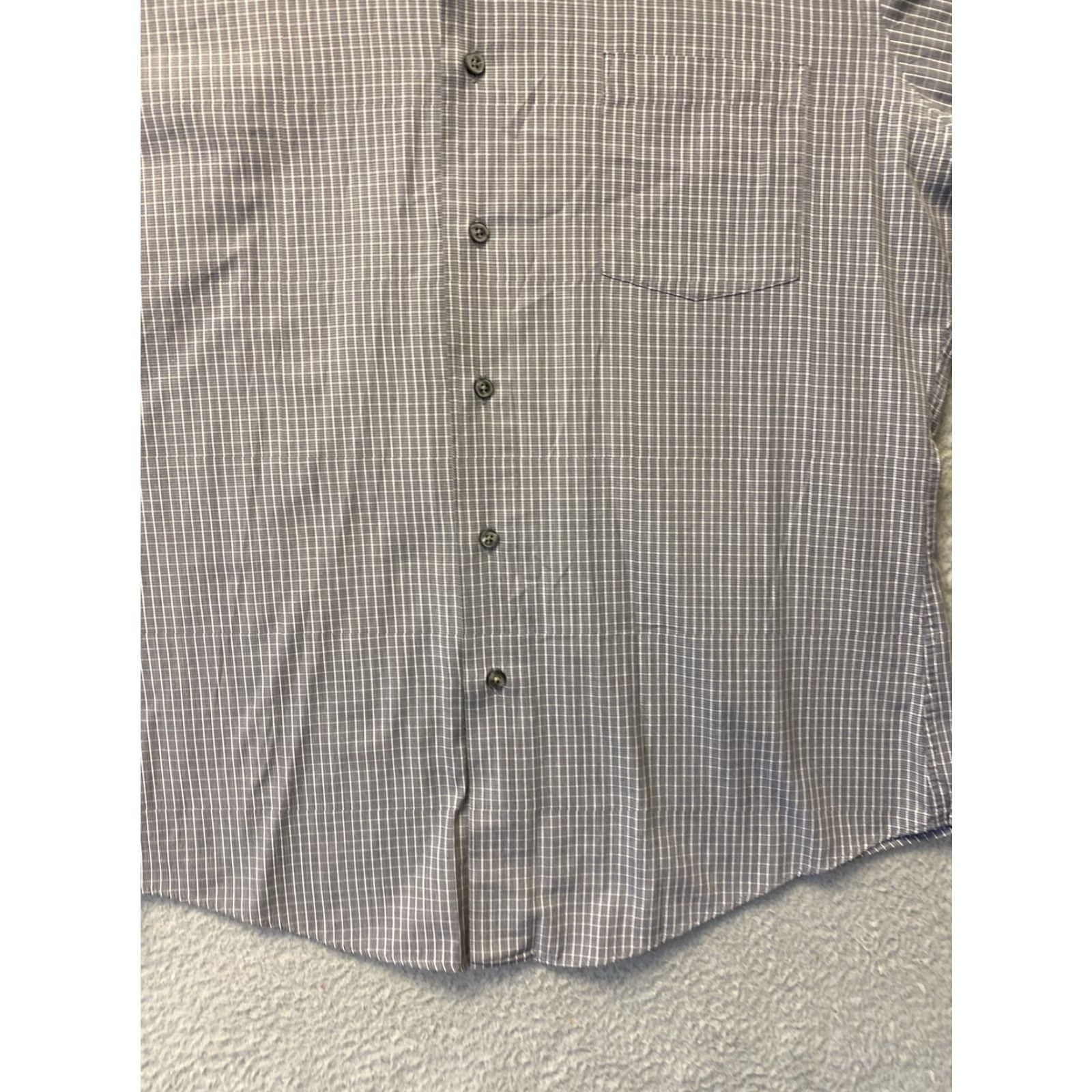 Arrow Arrow Dress Shirt Men’s XL Gray Long Sleeve Check Button-Up Casual, 17 32/33, Regular Fit, Classic Pattern, Office/Business, Arrow Size US XL / EU 56 / 4 - 2 Thumbnail