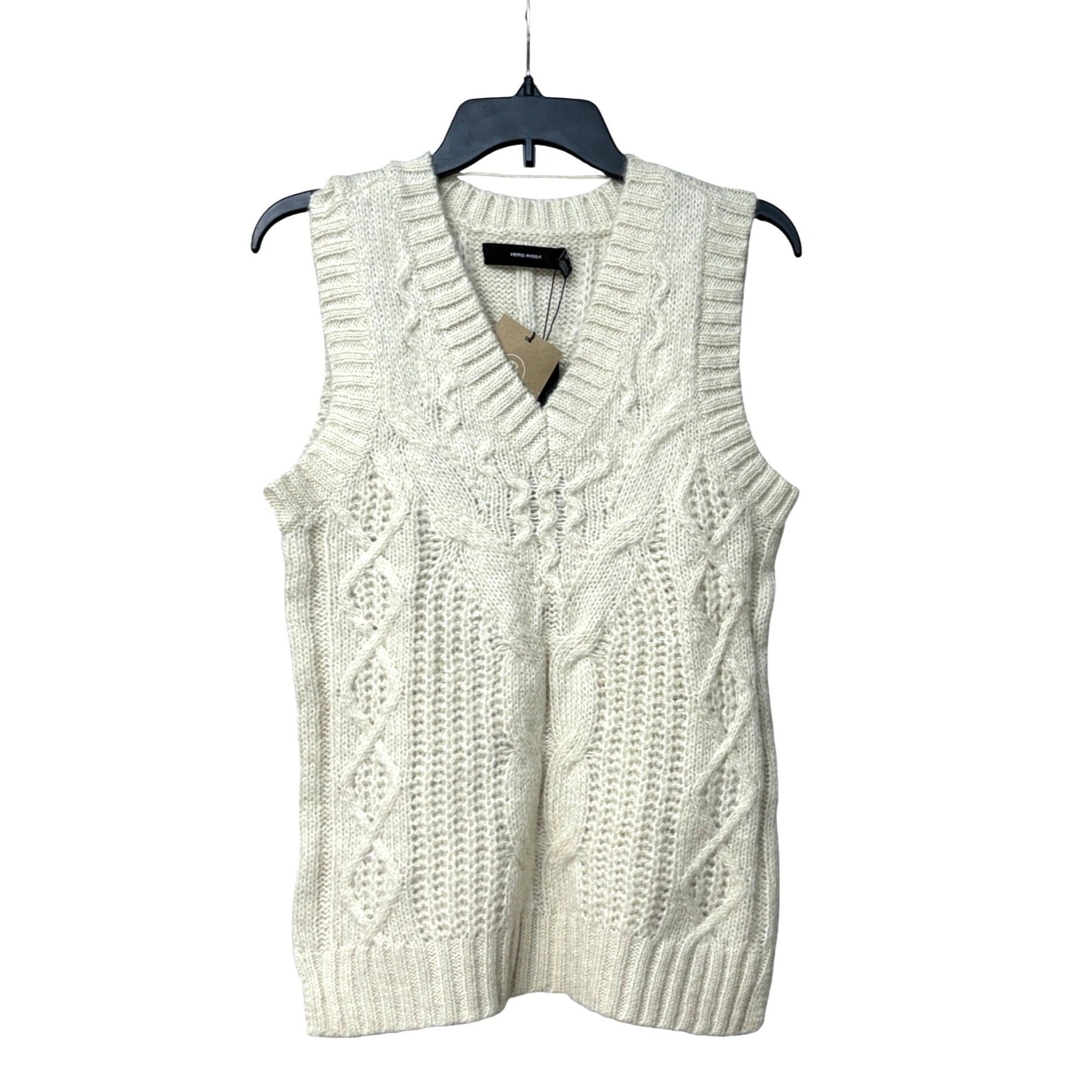Other Vero Moda Briella V-neck Cable-Knit Sleeveless Sweater, S, B Size S / US 4 / IT 40 - 5 Thumbnail