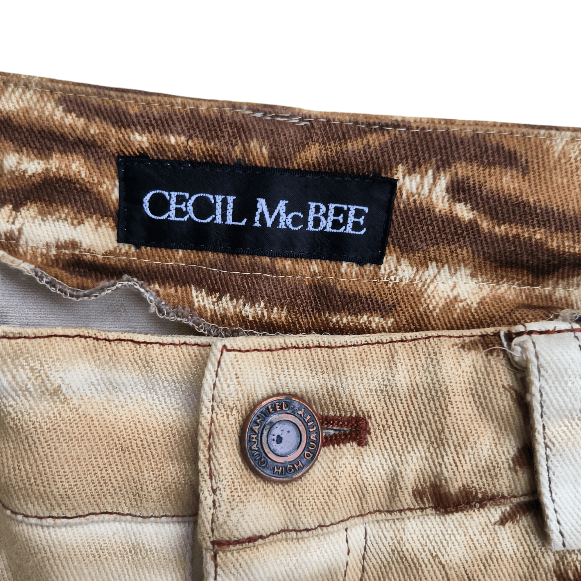 Japanese Brand × Vintage Vintage 2000s Cecil McBEE Tiger Pattern Size 30" / US 8 / IT 44 - 2 Thumbnail