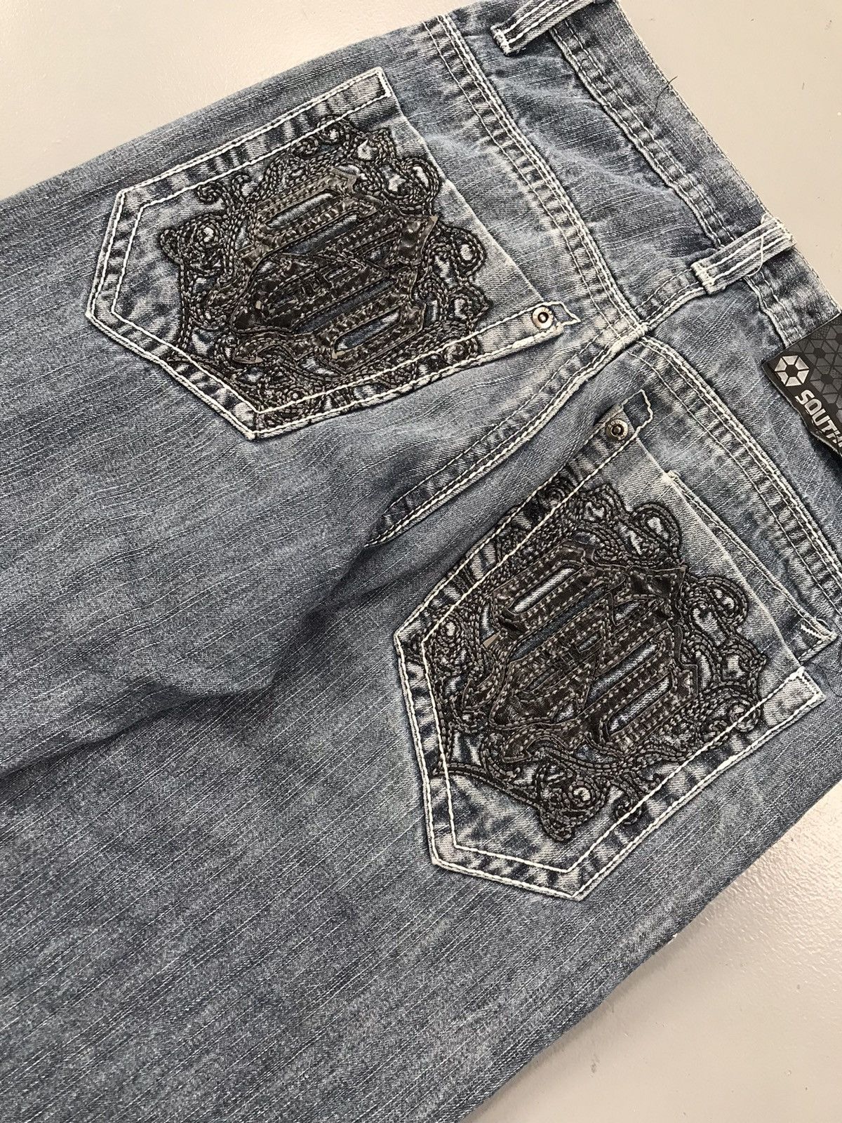 JNCO × Southpole × Vintage Vintage Southpole back pocket embroidered denim Size US 28 / EU 44 - 10 Thumbnail