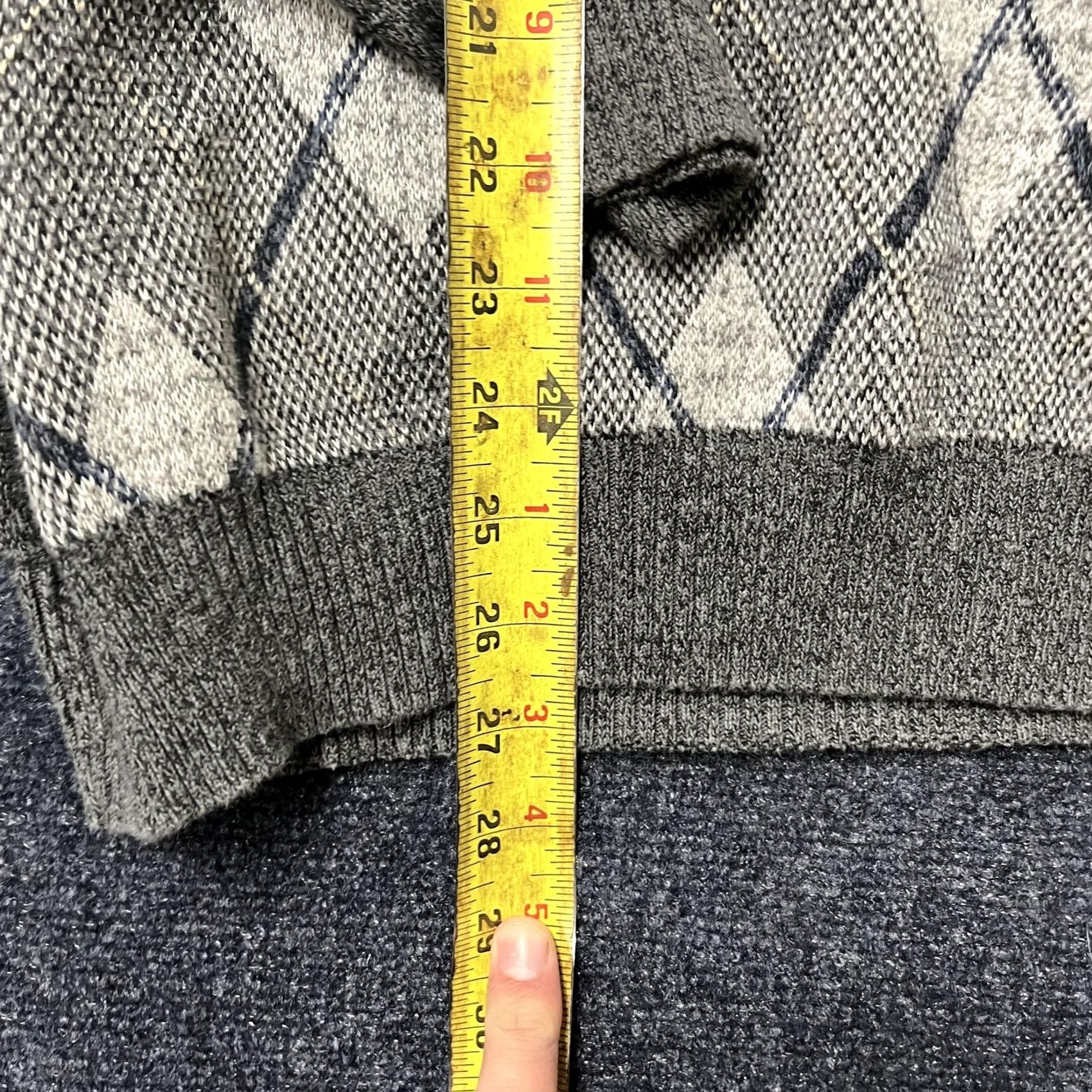 Joseph Abboud VINTAGE? No. Joe Joseph Abboud Sweater Mens XL Gray Argyle Quarter Zip Cotton Knit Pullover Size US XL / EU 56 / 4 - 3 Thumbnail