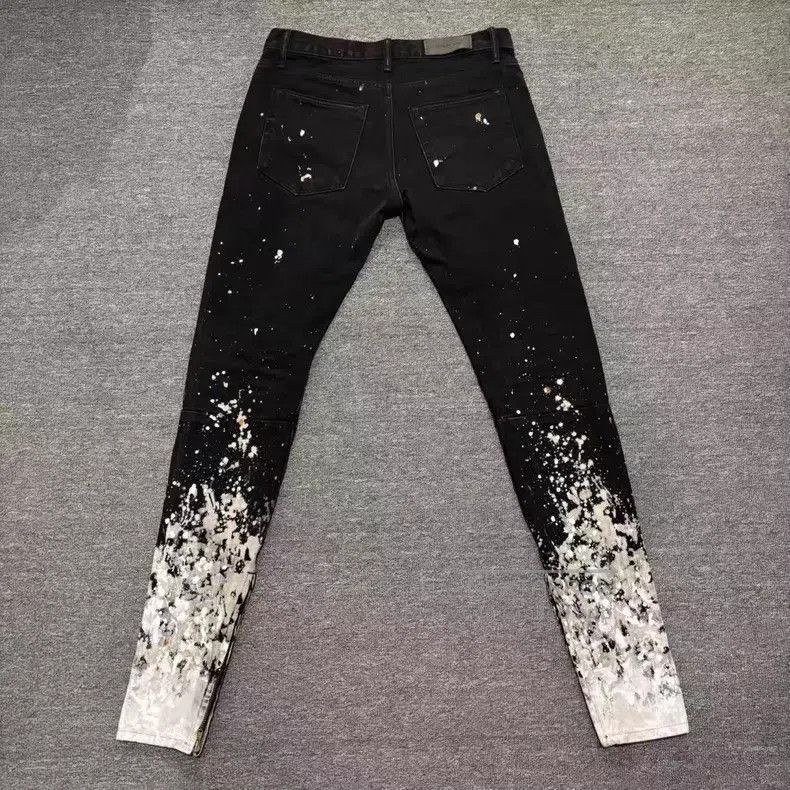 Fear of God Fear of God Season 5 black ink splash jeans Size US 31 - 2 Thumbnail