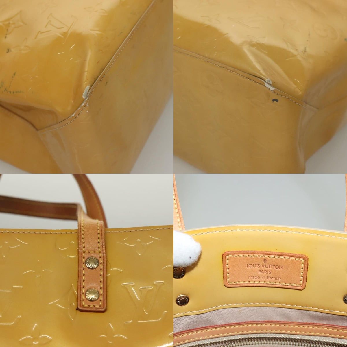 Louis Vuitton LOUIS VUITTON Monogram Vernis Reade MM Hand Bag Beige M91141 Size ONE SIZE - 11 Thumbnail