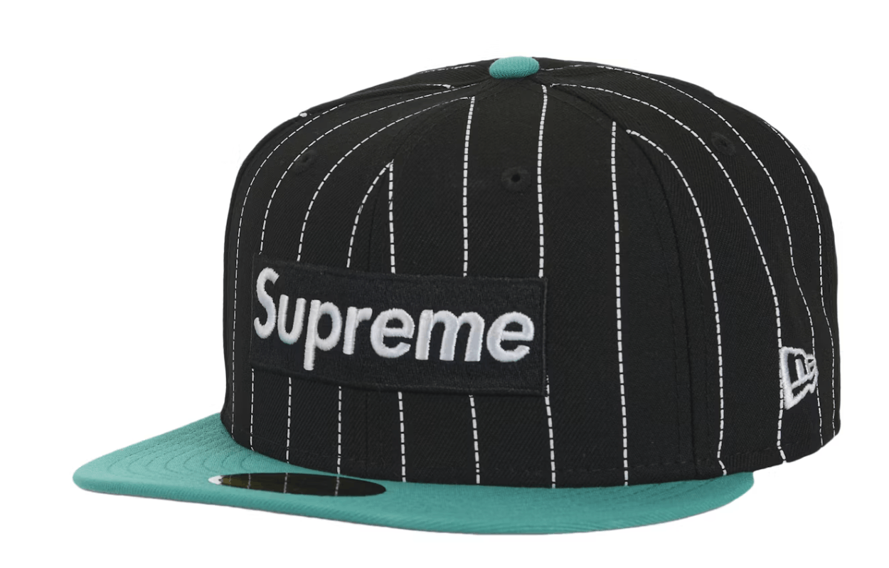 Supreme MLB Teams New Era 59Fifty Cap Black Pinstripe 7 1/4