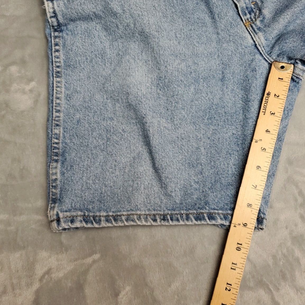 Wrangler VINTAGE Wrangler Shorts Mens 36 Blue Denim 100% Cotton Jorts Bermuda Casual 5-Pocket Mens Blue Denim Shorts Size US 36 / EU 52 - 6 Thumbnail