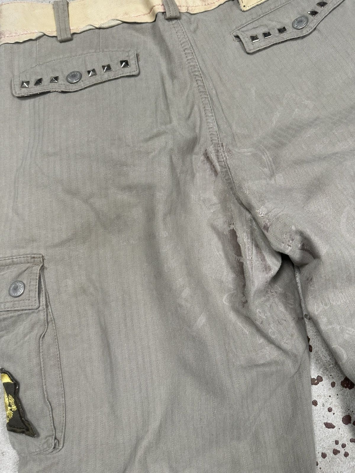 Dolce & Gabbana 2003 Dolce & Gabbana Baggy Loose Cargo Pants Studs Patched Size US 34 / EU 50 - 19 Thumbnail