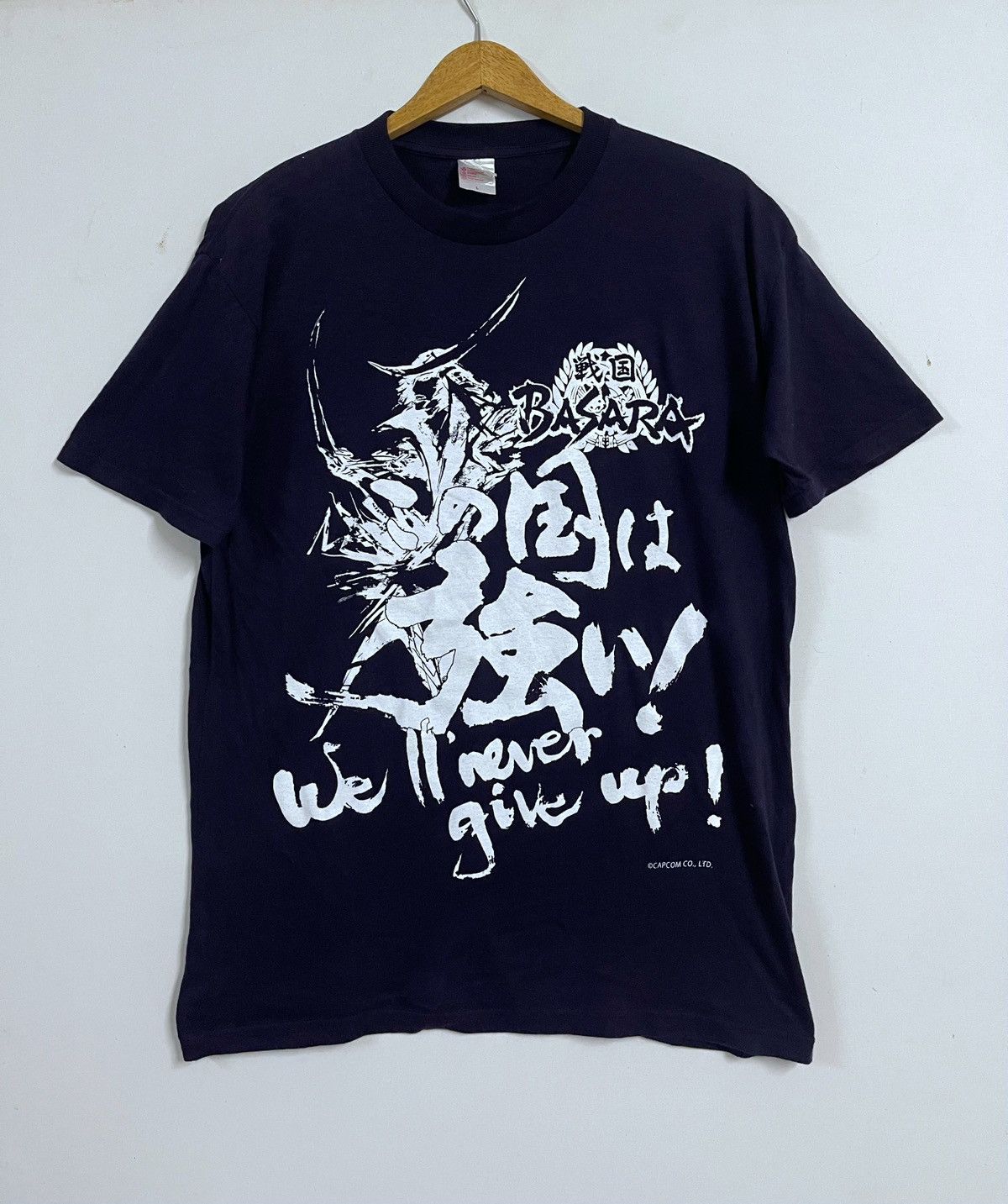 image of Optic Gaming x Samurai Jeans Vintage Gaming T Shirt Basara L By Capcom Summer Tee in Blue (Size Lar