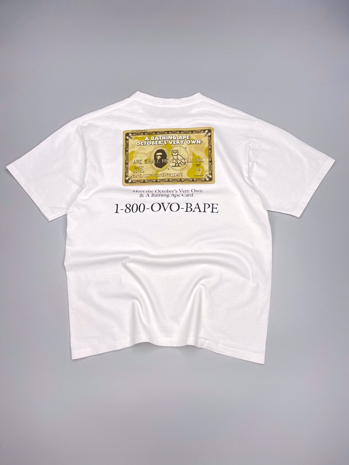 Bape × October's Very Own Bape x OVO Gold Card Tee Size US XL / EU 56 / 4 - 2 Thumbnail