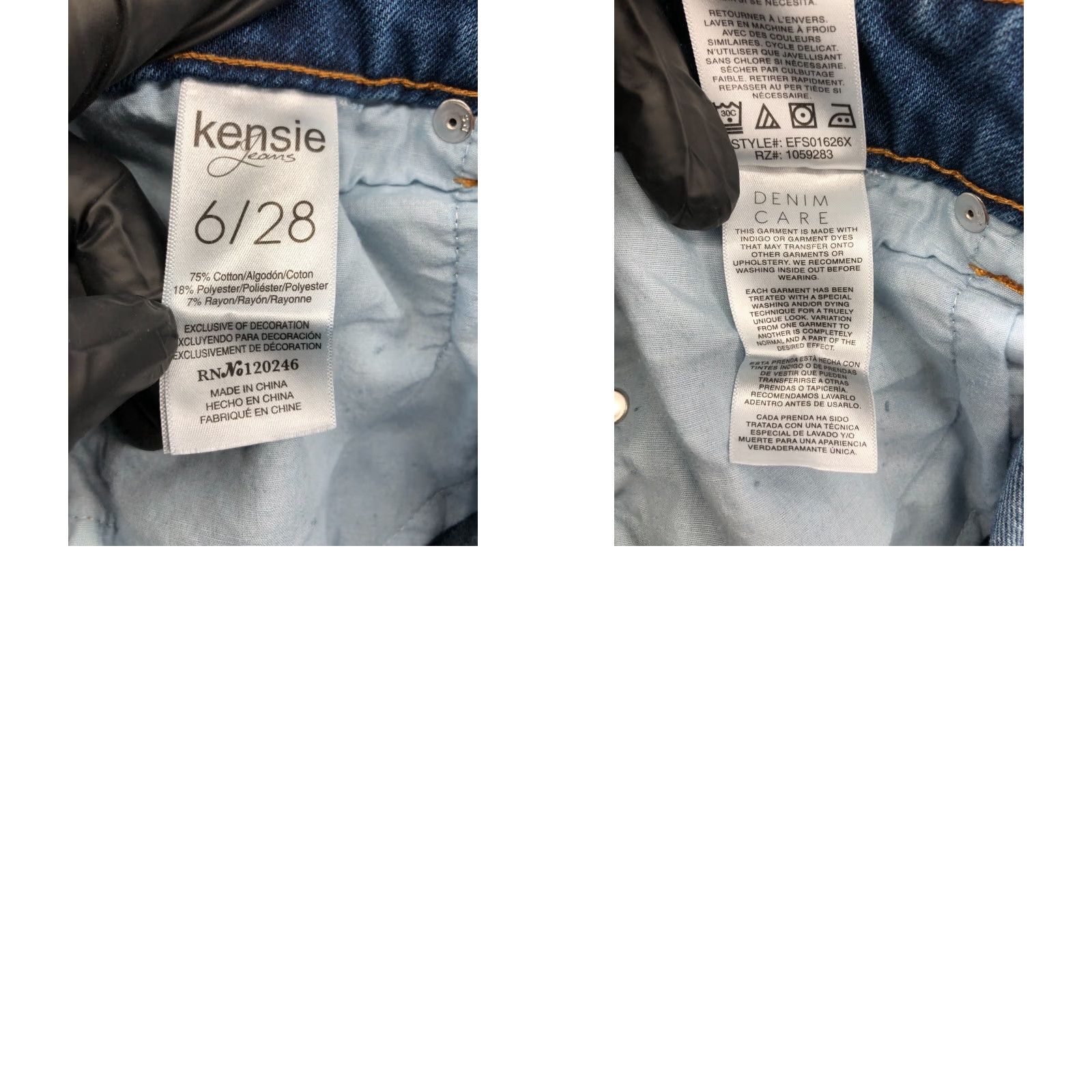 Vintage Kensie Jeans Skirt Womens 6 Blue Denim Midi Straight & Pencil Zip Built in Shorts Stretch Casual All Seasons Size 28" / US 6 / IT 42 - 8 Thumbnail