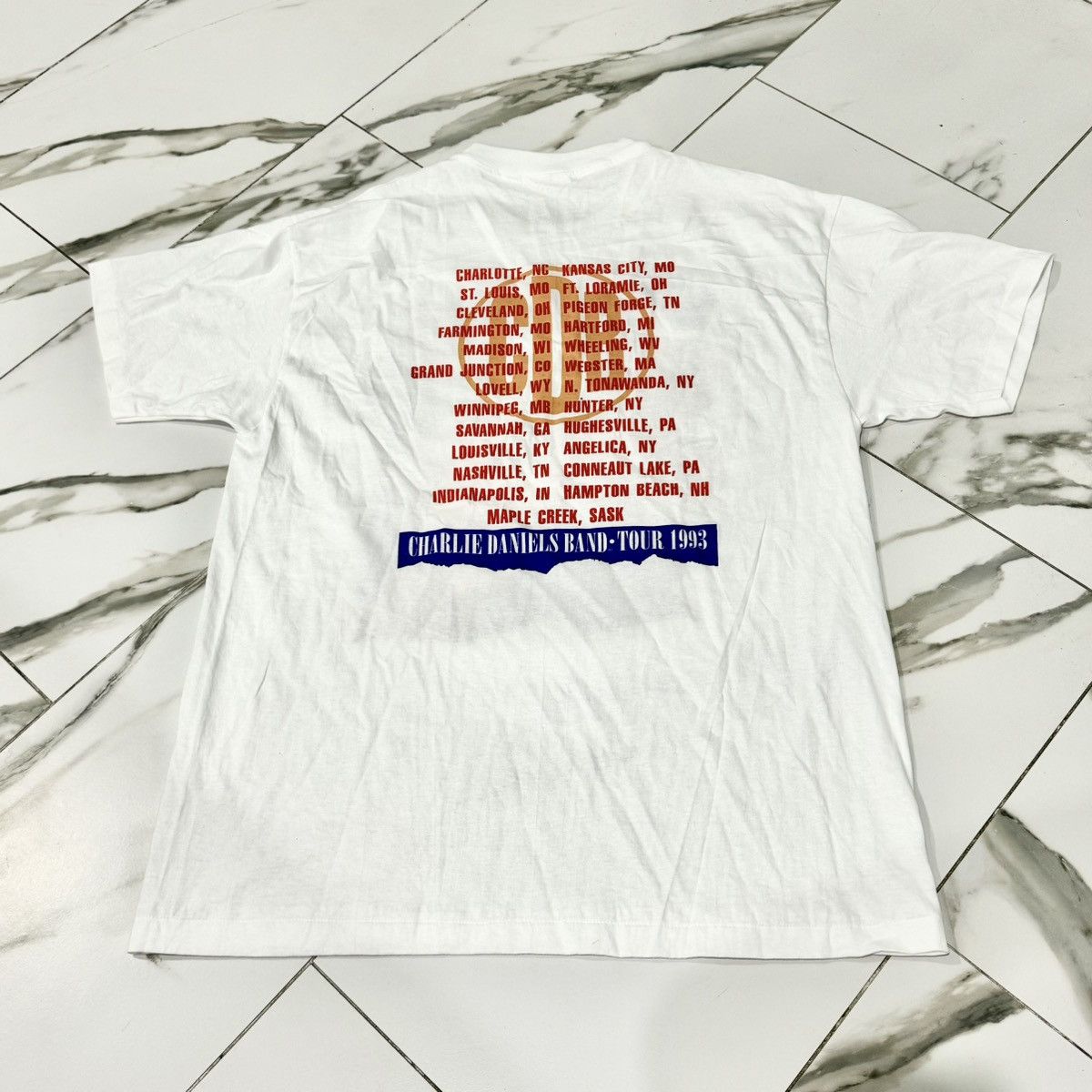 Band Tees × Vintage VINTAGE 1993 CHARLIE DANIELS BAND TEE! Size US XL / EU 56 / 4 - 6 Thumbnail