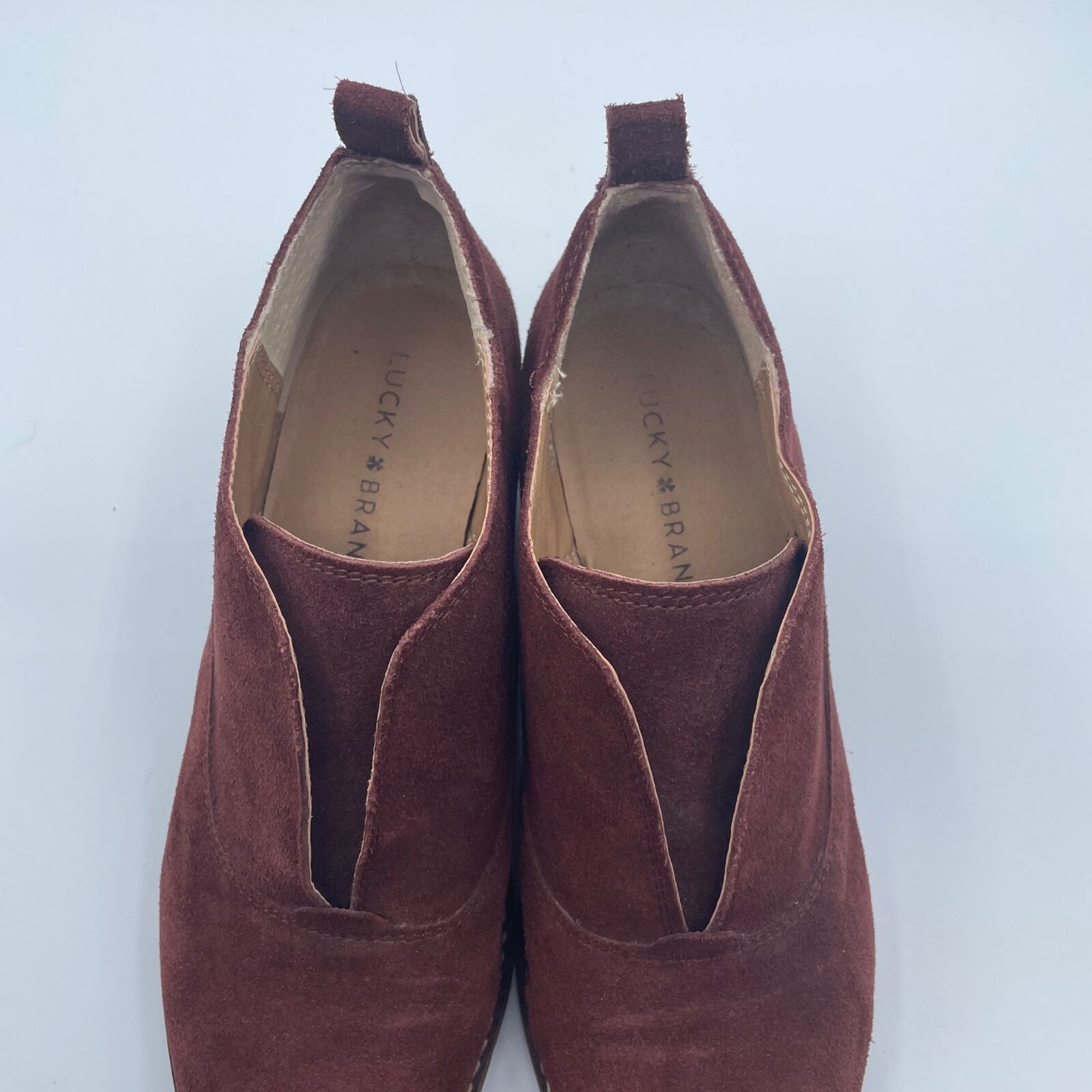 Lucky Brand Lucky Brand Fimberly Booties Suede Leather Red Womens 8.5 Size US 8.5 / IT 38.5 - 8 Thumbnail