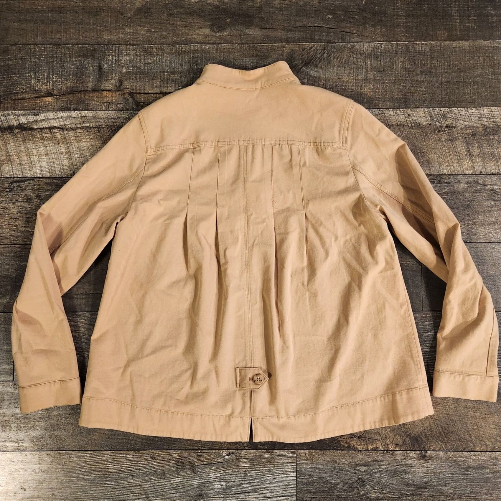 J. Jill J. Jill Jacket Womens Medium Tan Button Up Casual Mid Weight Jacket Coat Fall Size M / US 6-8 / IT 42-44 - 6 Thumbnail