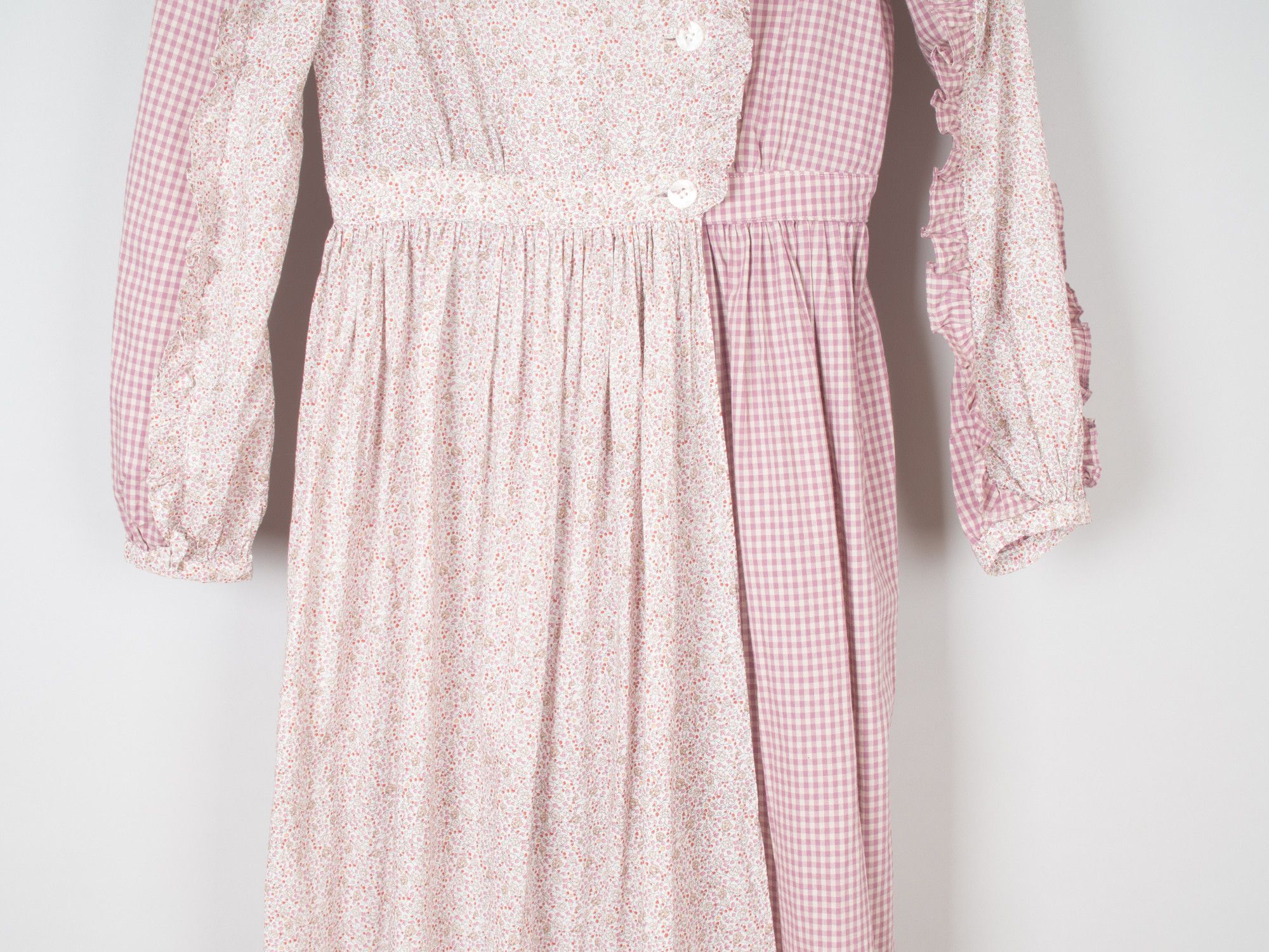 MILK Gingham Check Liberty Floral Print Picnic Pinafore Dress Size S / US 4 / IT 40 - 5 Thumbnail