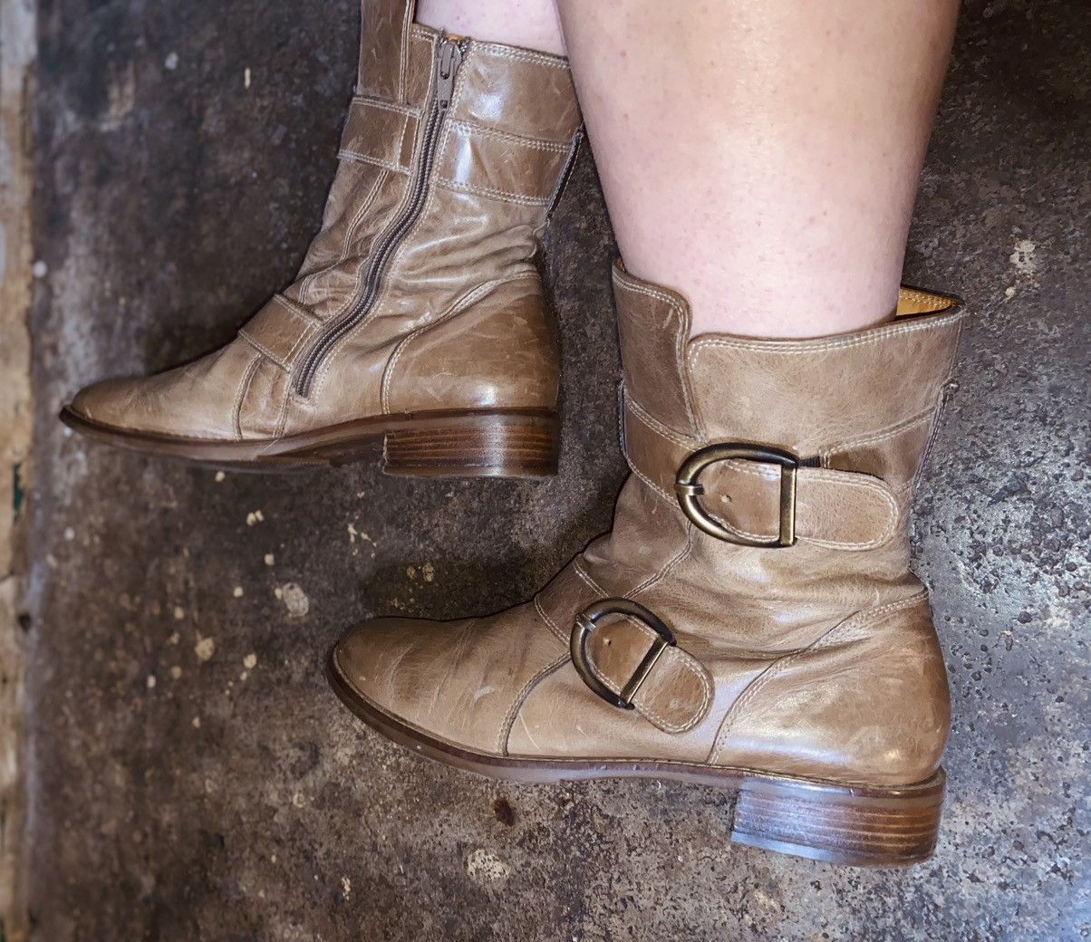 Japanese Brand Japanese y2k rare Leather Strapped Belted Boots Shoes Size US 7 / IT 37 - 2 Thumbnail